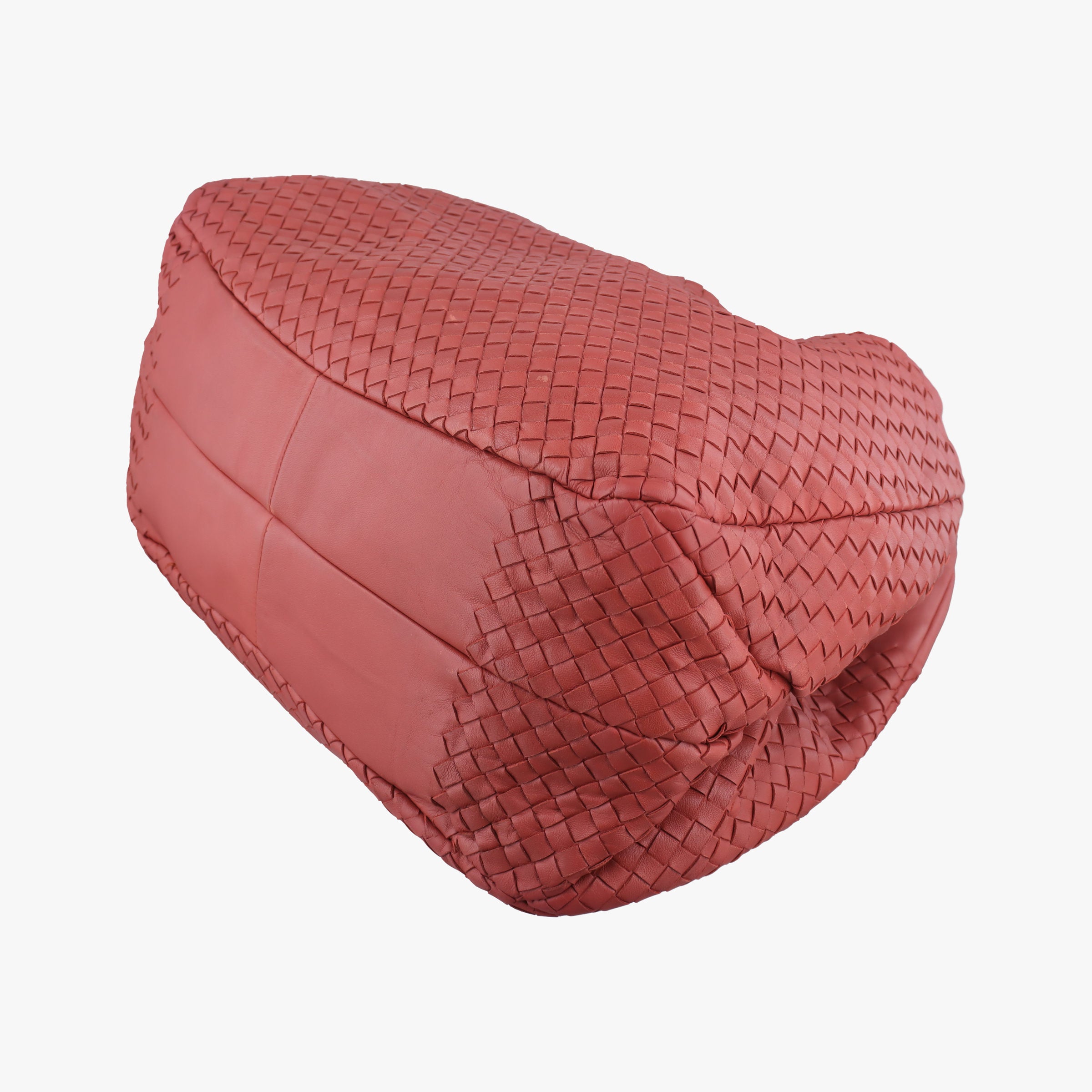Secondhand Bottega Veneta CAMPANA Intrecciato Maroon lambskin  shoulderbag | stylenewstar