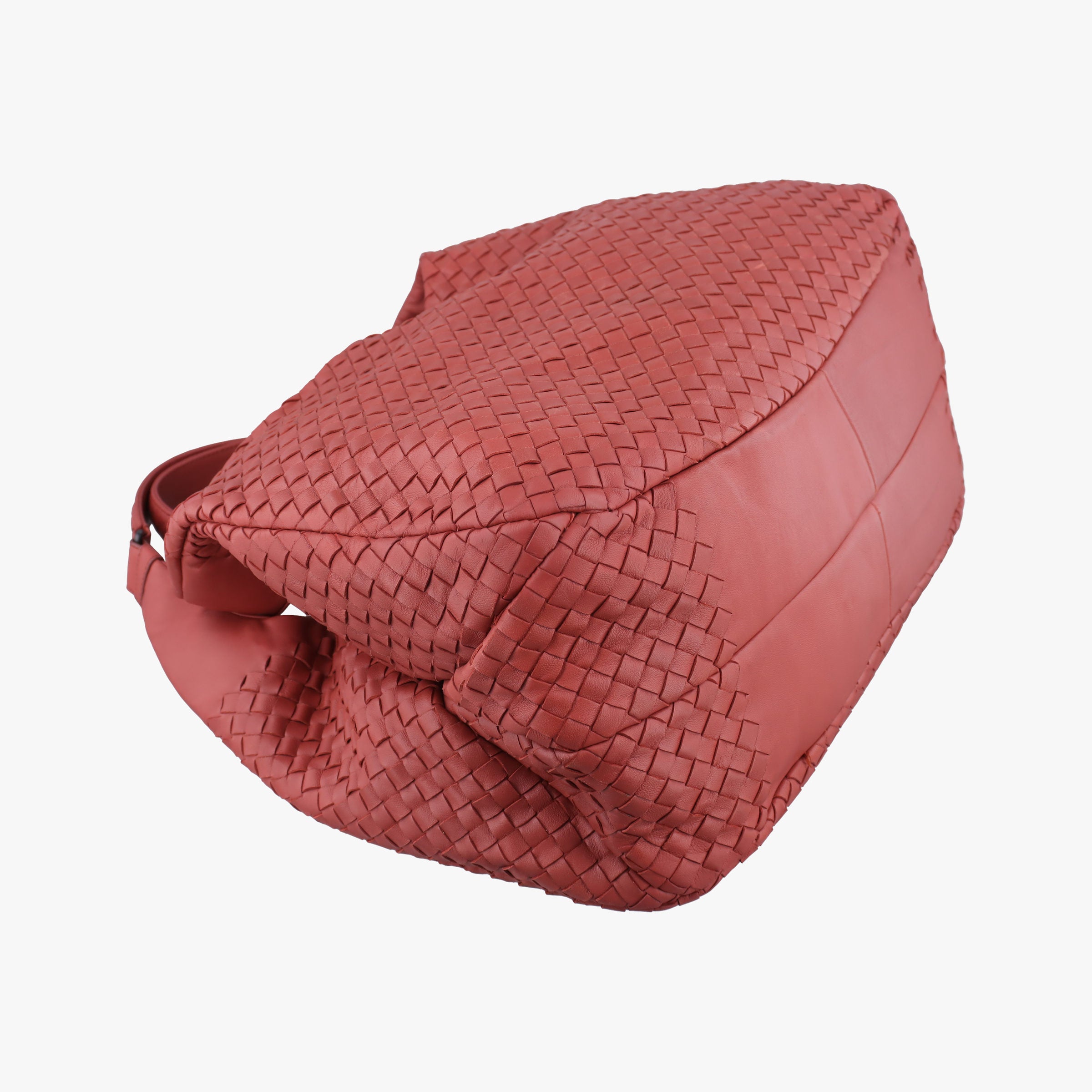 Secondhand Bottega Veneta CAMPANA Intrecciato Maroon lambskin  shoulderbag | stylenewstar