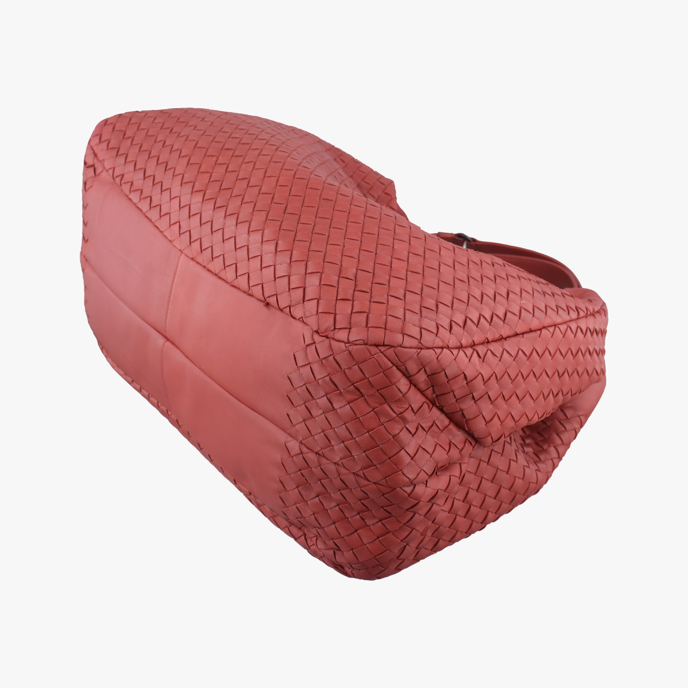 Secondhand Bottega Veneta CAMPANA Intrecciato Maroon lambskin  shoulderbag | stylenewstar
