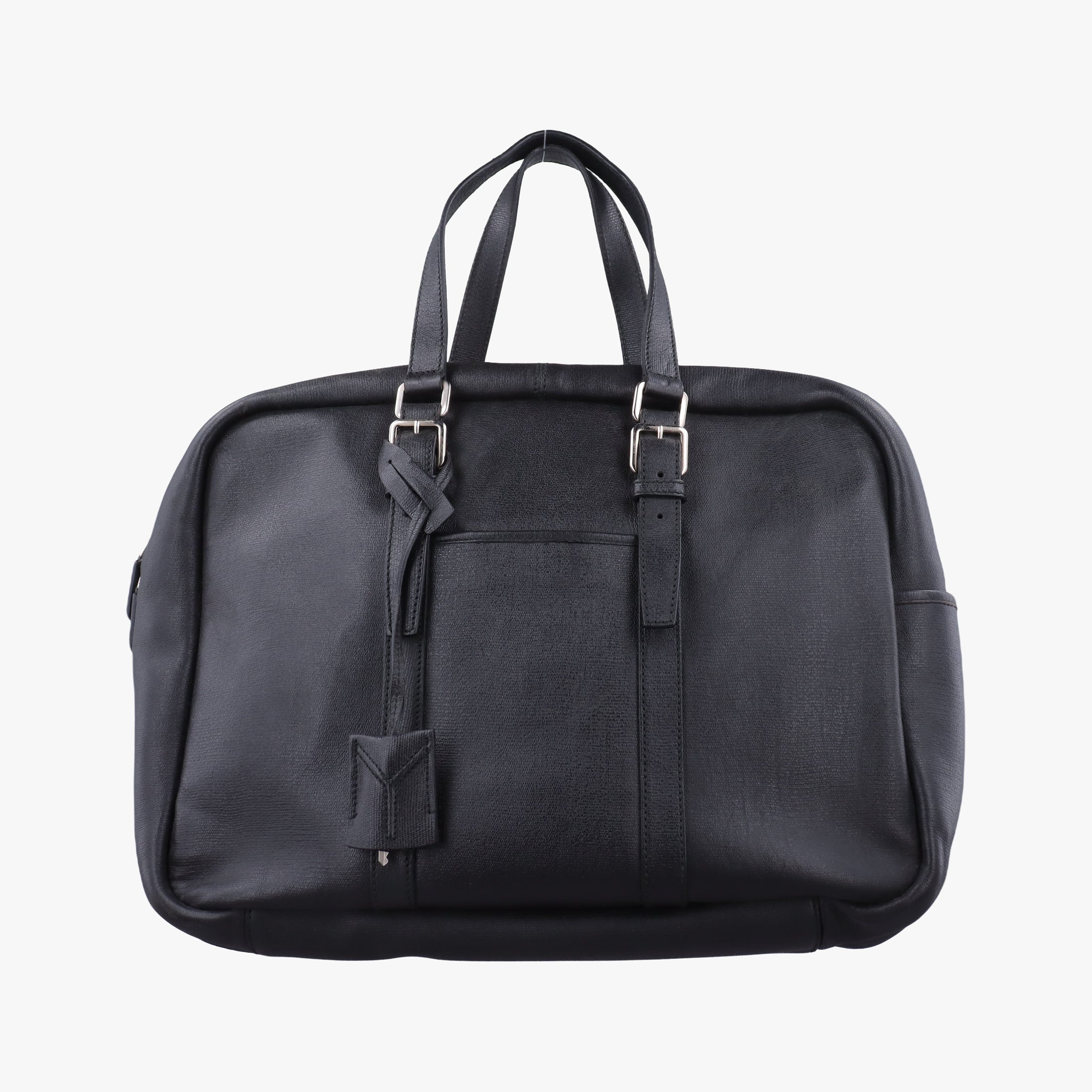 Pre-owned Yves Saint Laurent business Black Leather  handbag | stylenewstar