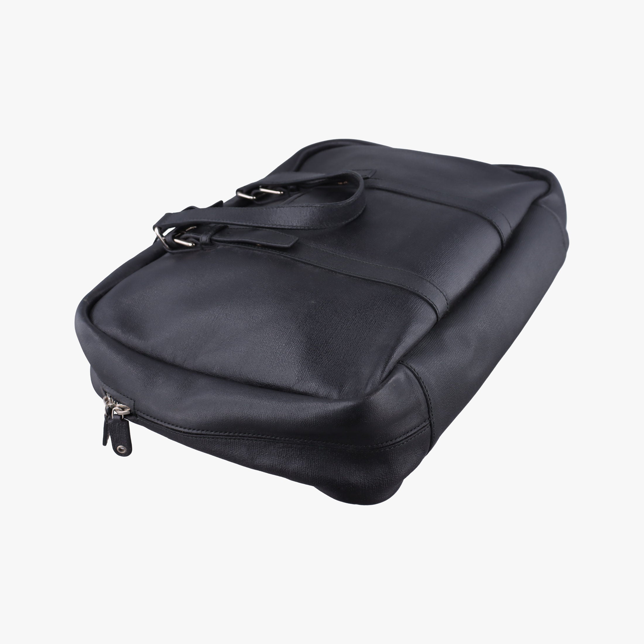 Pre-owned Yves Saint Laurent business Black Leather  handbag | stylenewstar