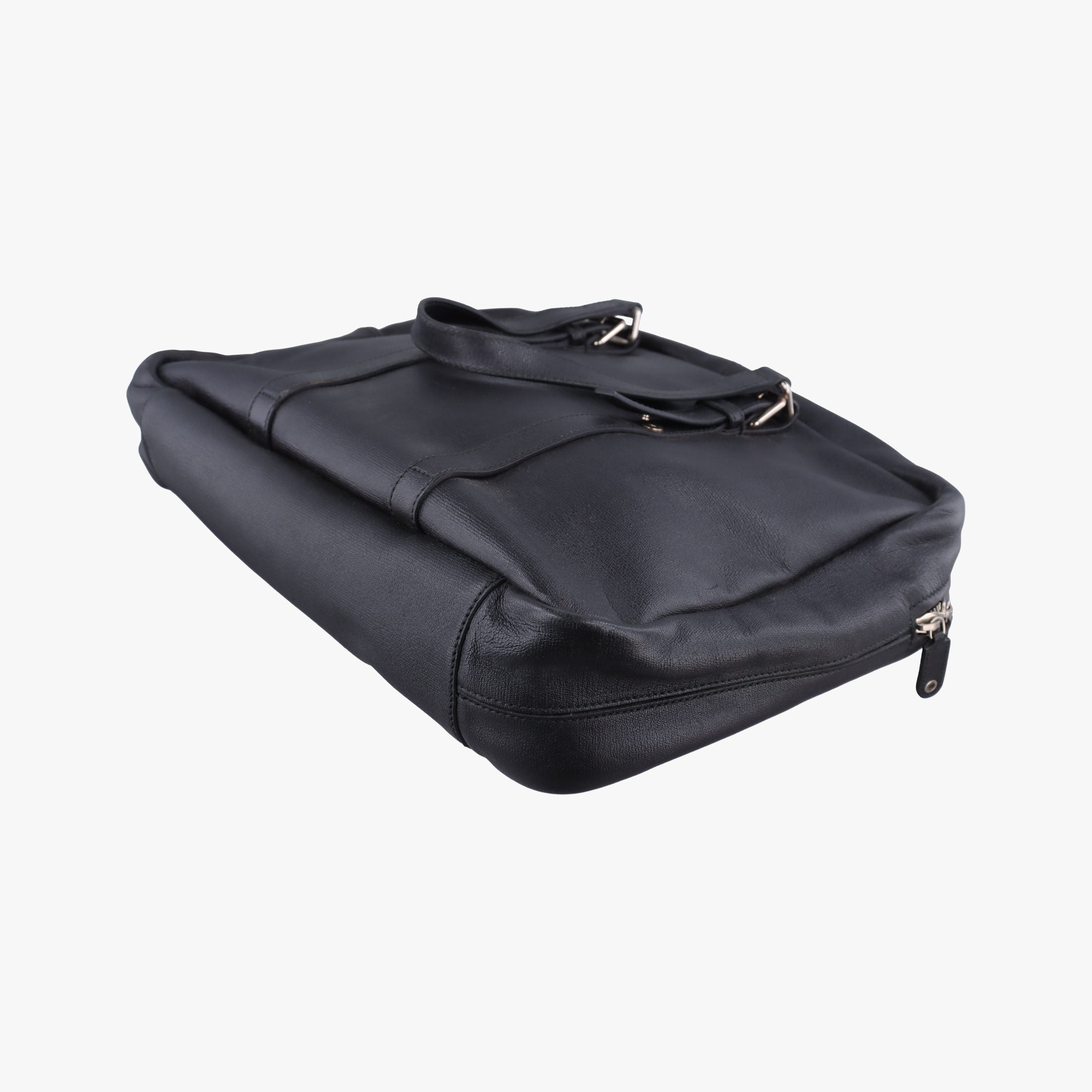 Pre-owned Yves Saint Laurent business Black Leather  handbag | stylenewstar