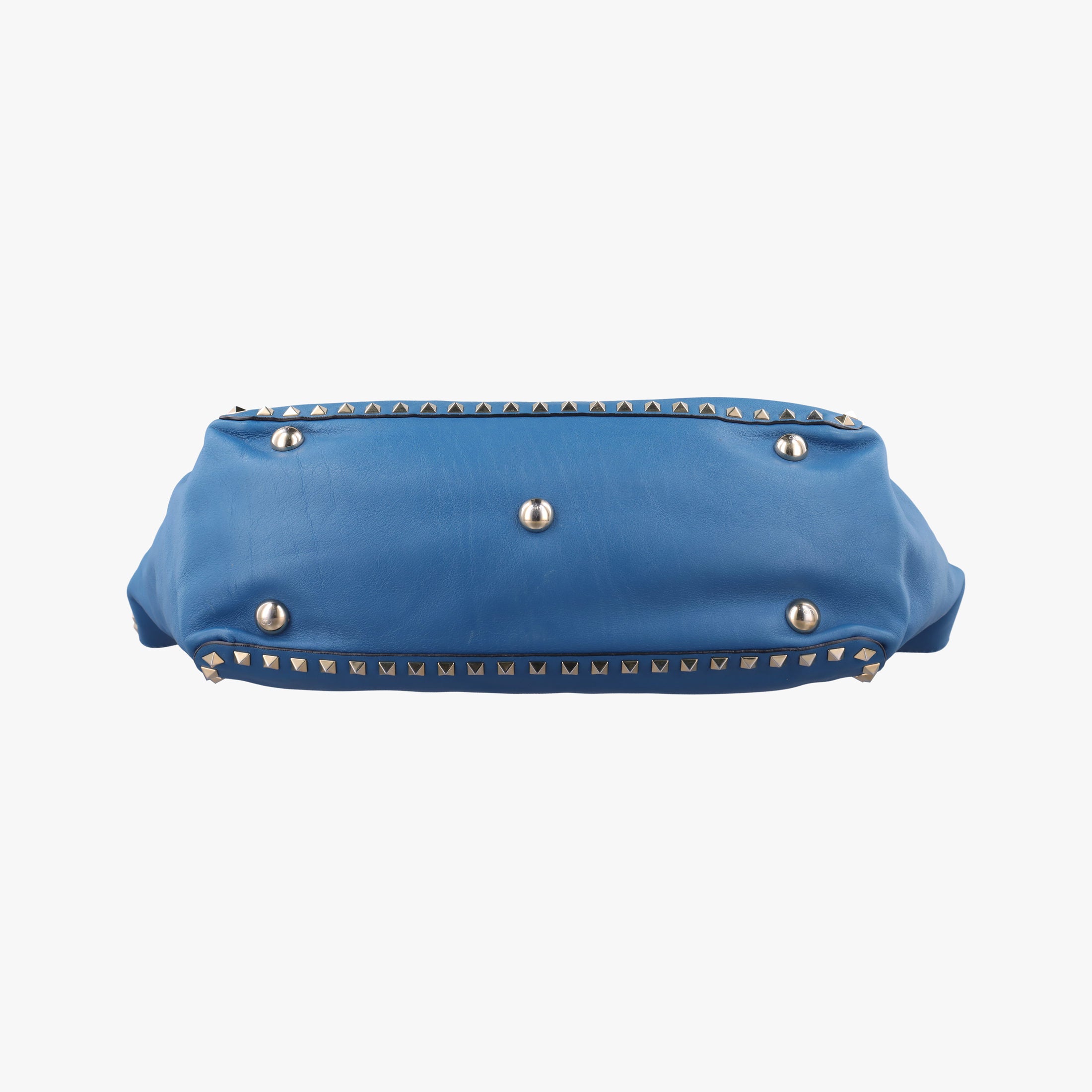 Pre-owned Valentino Rockstud Blue Leather  shoulderbag | stylenewstar