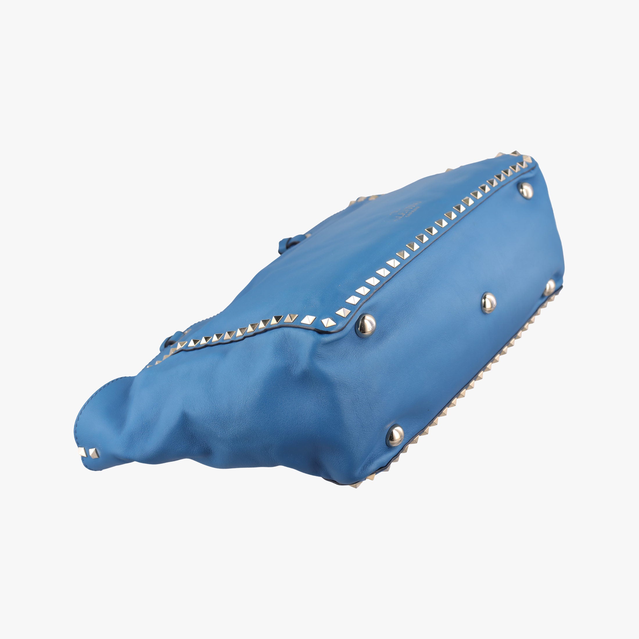 Pre-owned Valentino Rockstud Blue Leather  shoulderbag | stylenewstar