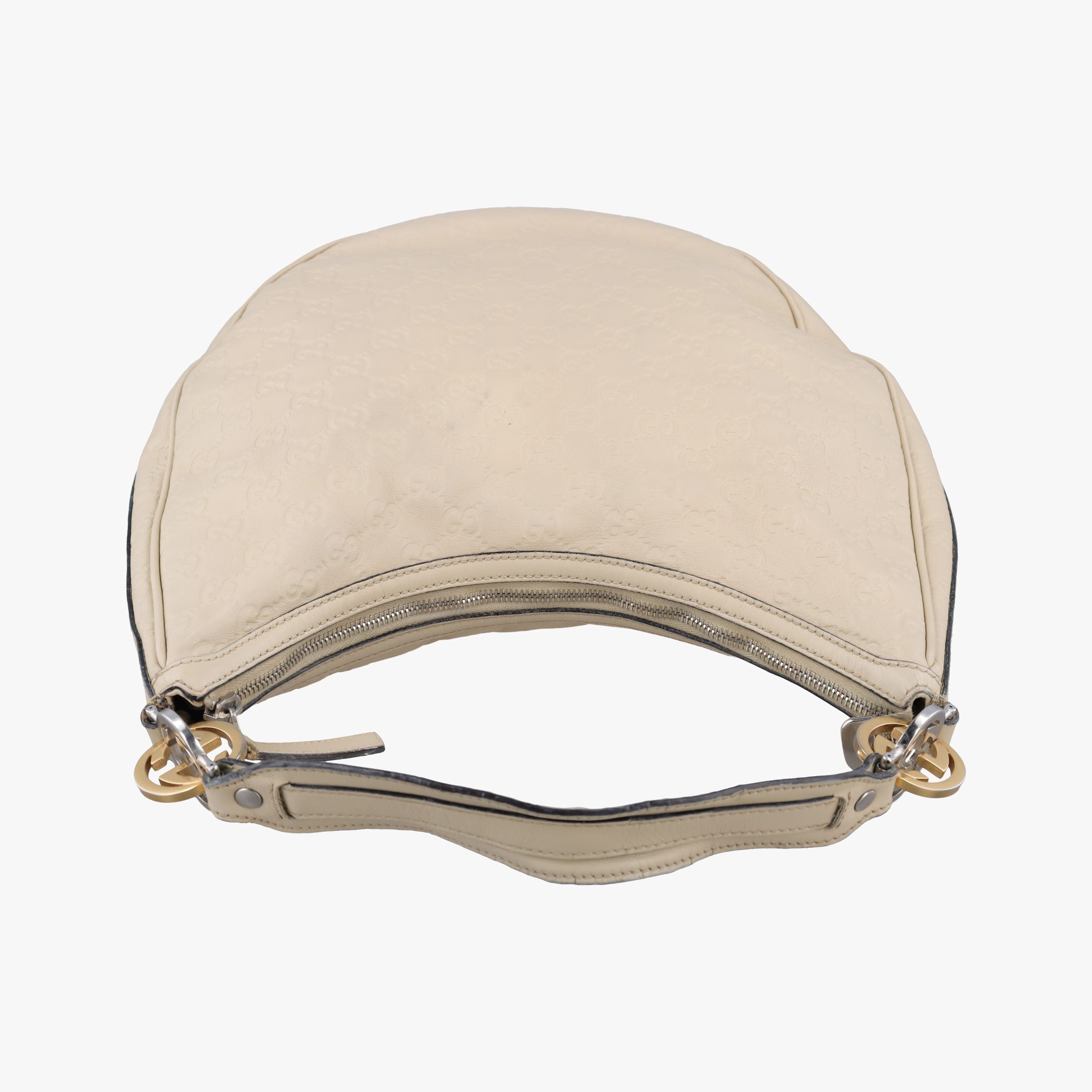 Pre-owned Gucci GG Twins Hobo White Leather 232962 handbag | stylenewstar