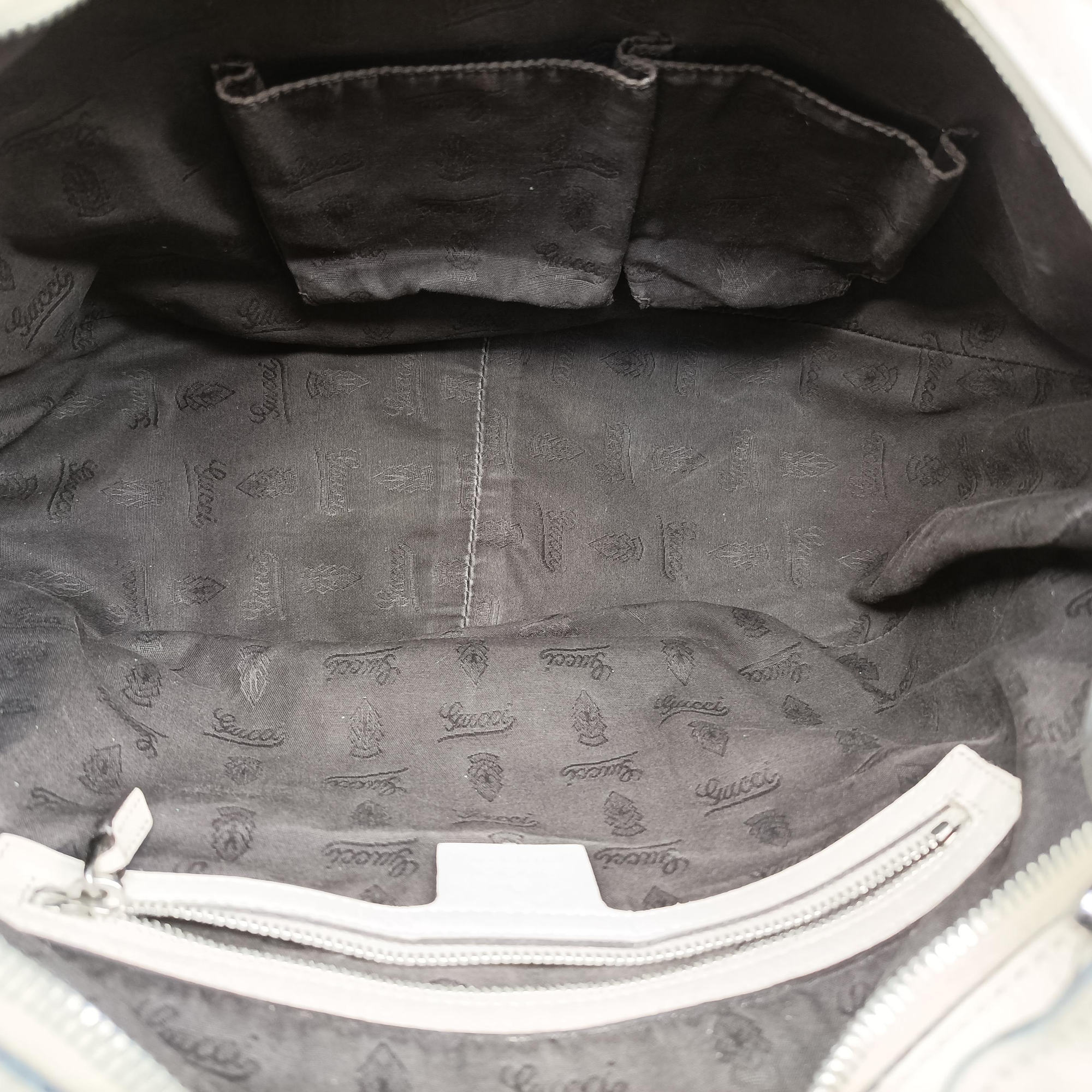 Pre-owned Gucci GG Twins Hobo White Leather 232962 handbag | stylenewstar