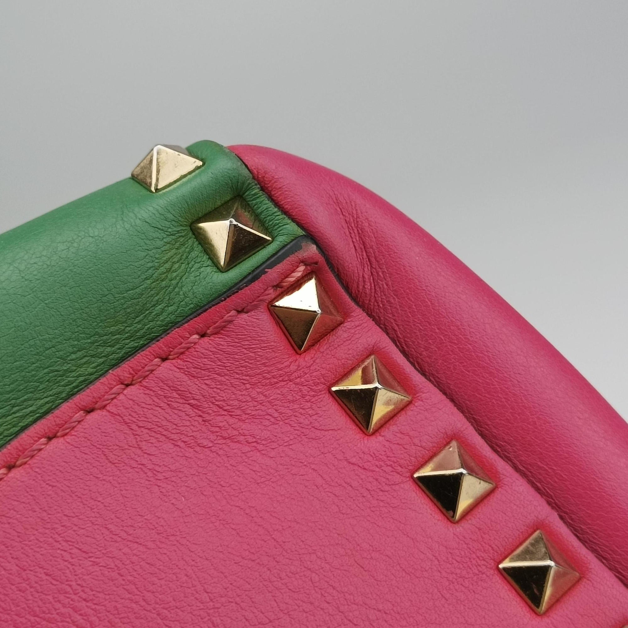 Pre-owned Valentino Rockstud Multicolour Leather  shoulderbag | stylenewstar