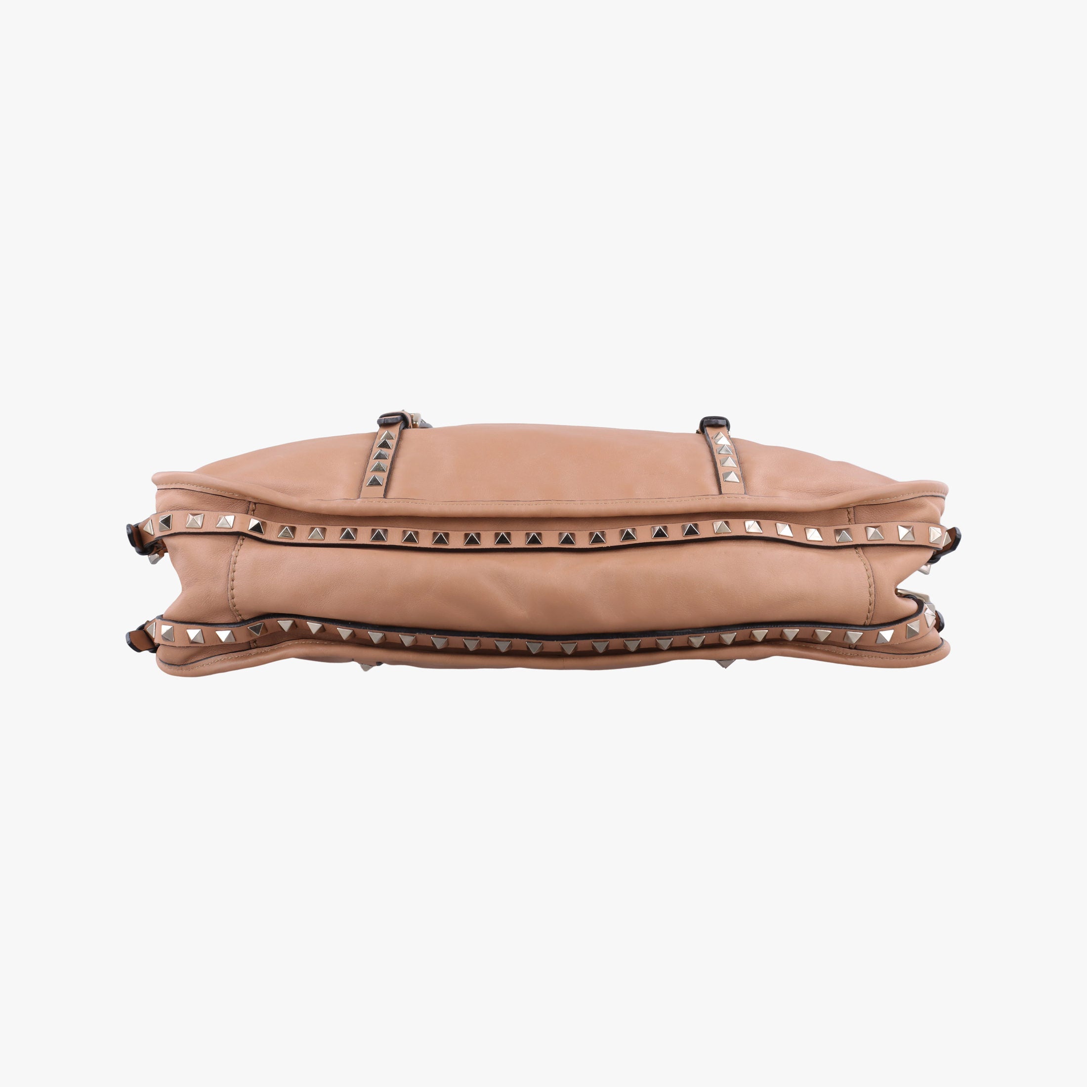 Secondhand Valentino Rockstud tote Beige Leather  handbag | stylenewstar