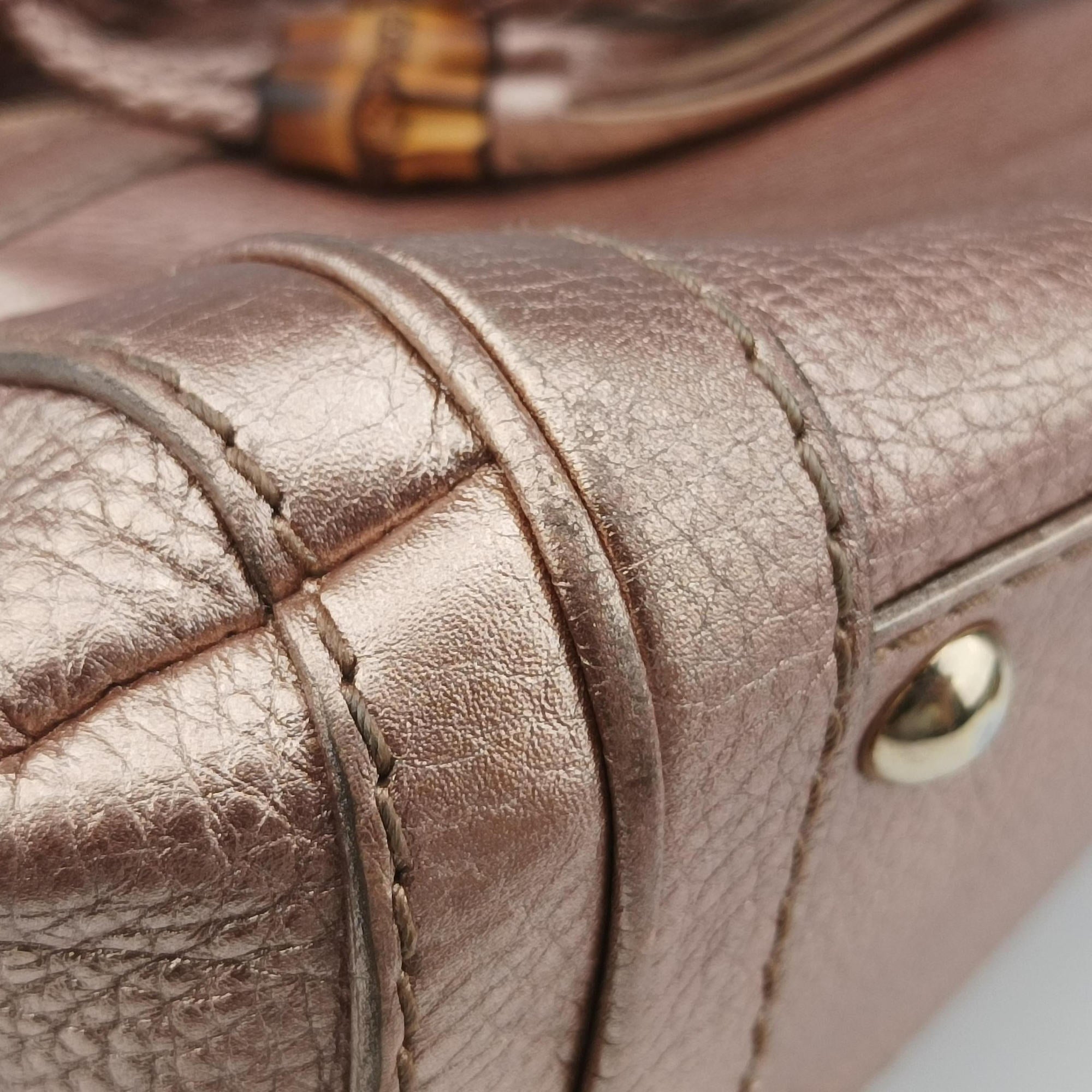 Pre-owned Gucci Bella pink leather 282300 shoulderbag | stylenewstar