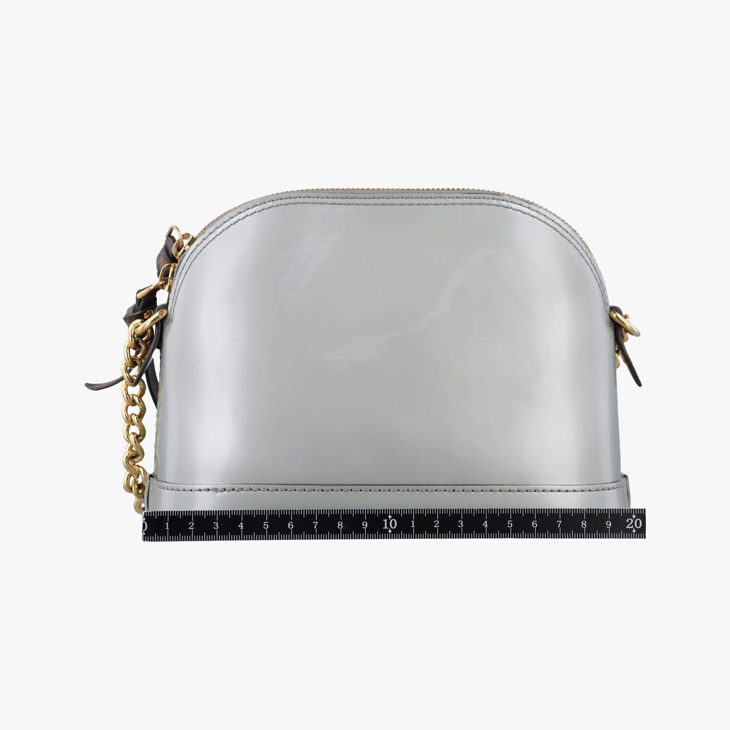Pre-owned Louis Vuitton Alma mini chain Silver Vernis M52748 shoulderbag | stylenewstar