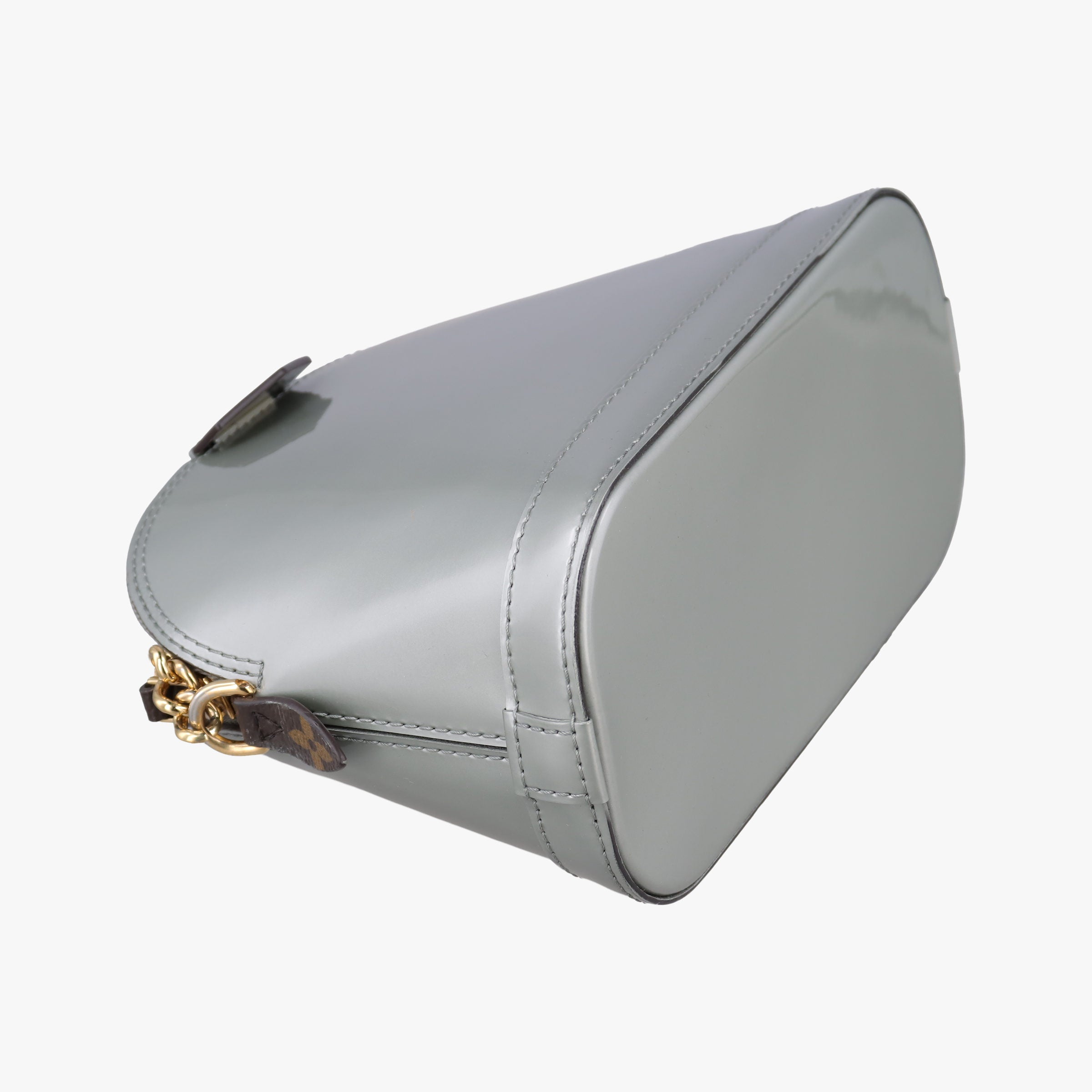 Pre-owned Louis Vuitton Alma mini chain Silver Vernis M52748 shoulderbag | stylenewstar