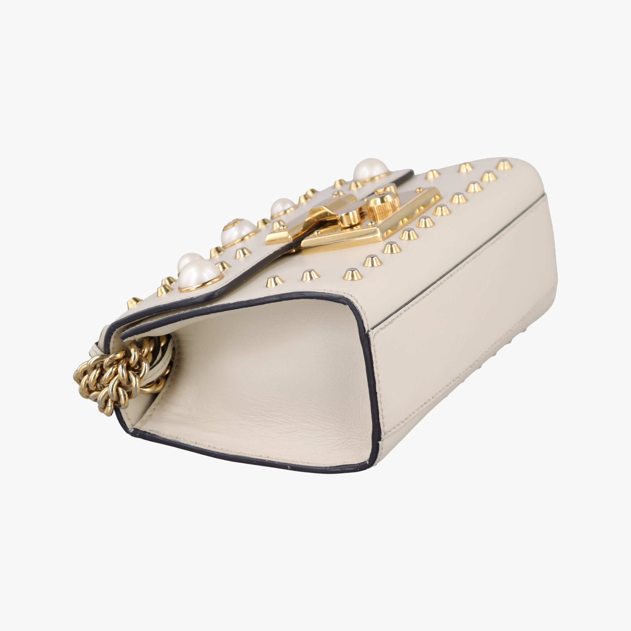 Pre-owned Gucci Padlock White Leather 432182 shoulderbag | stylenewstar