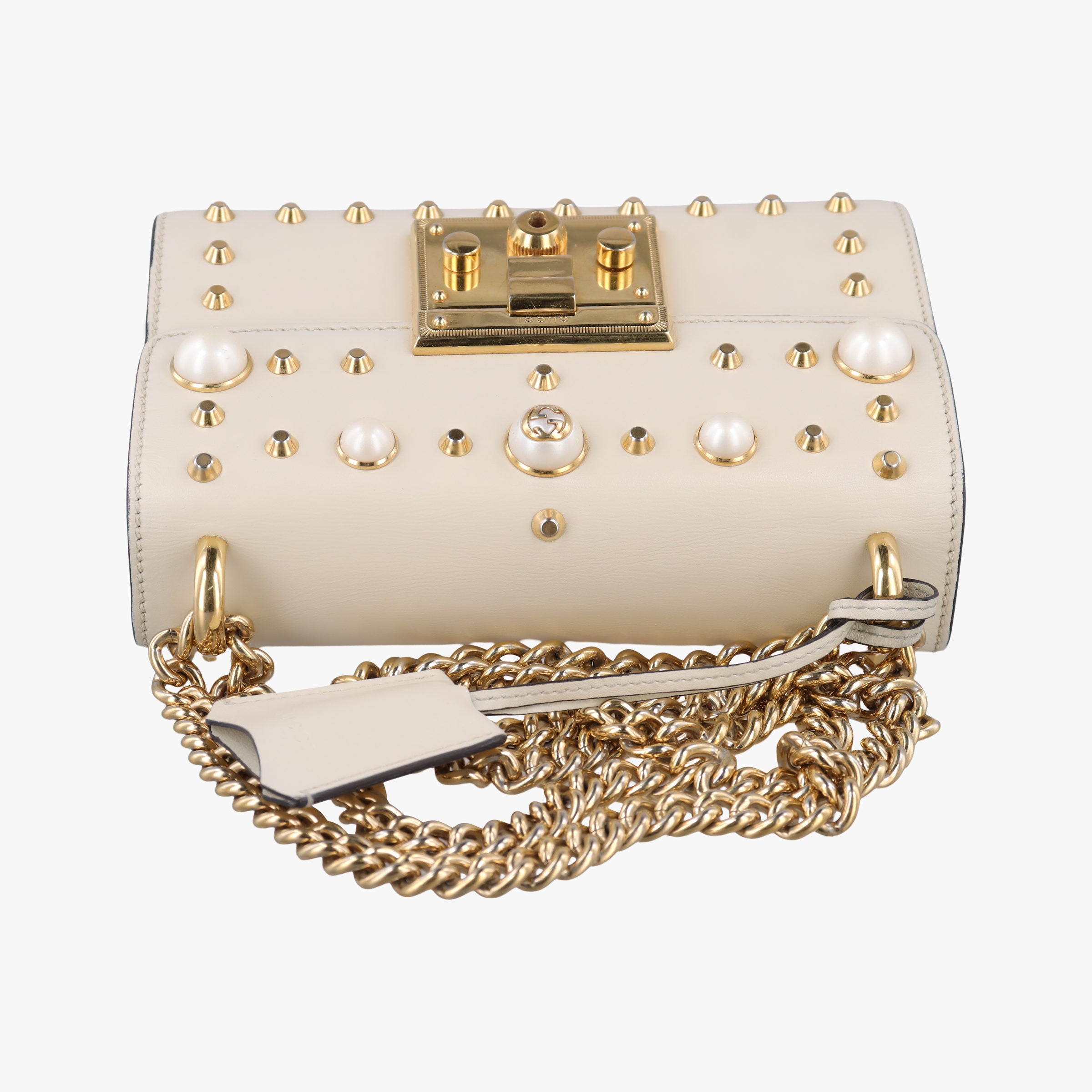 Pre-owned Gucci Padlock White Leather 432182 shoulderbag | stylenewstar