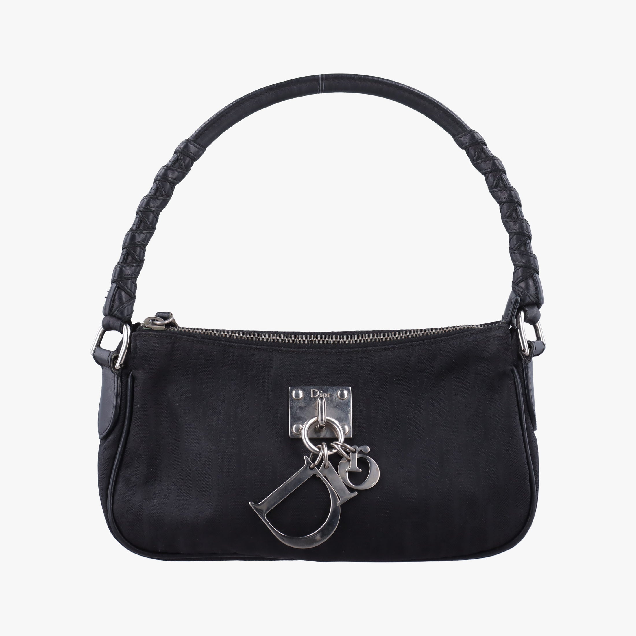 Secondhand Christian Dior Lovely Trotter Black Nylon×Leather  shoulderbag | stylenewstar