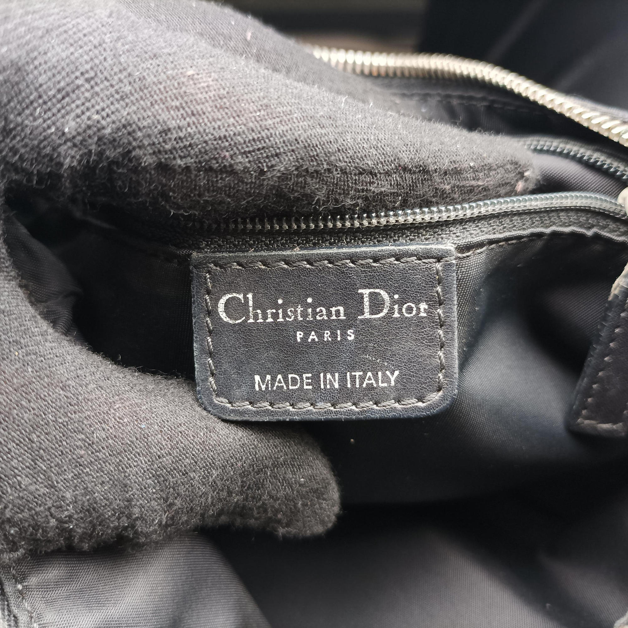 Secondhand Christian Dior Lovely Trotter Black Nylon×Leather  shoulderbag | stylenewstar