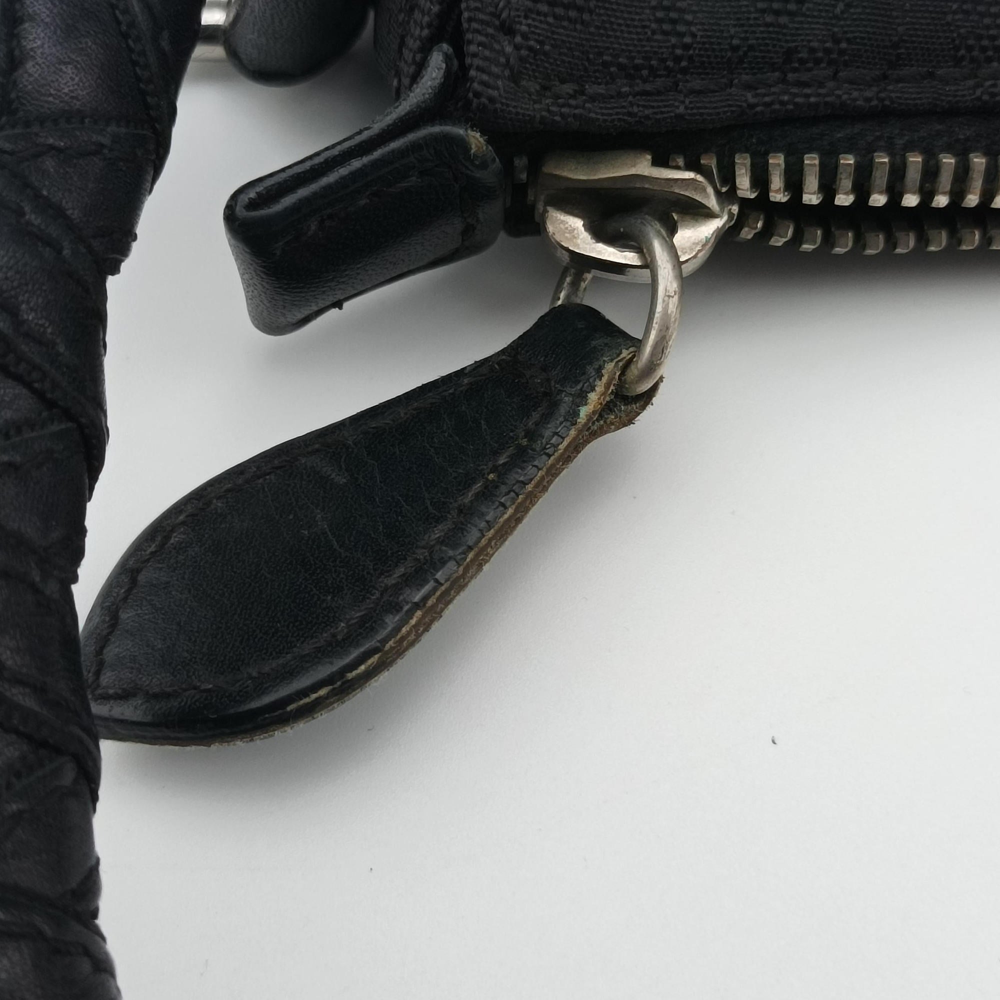 Secondhand Christian Dior Lovely Trotter Black Nylon×Leather  shoulderbag | stylenewstar
