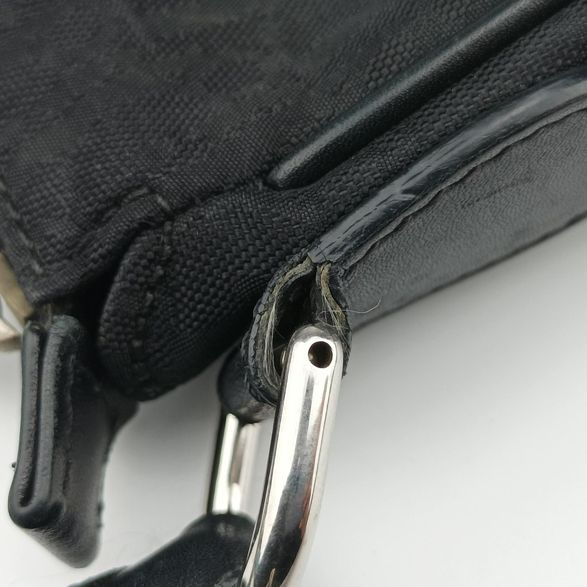 Secondhand Christian Dior Lovely Trotter Black Nylon×Leather  shoulderbag | stylenewstar