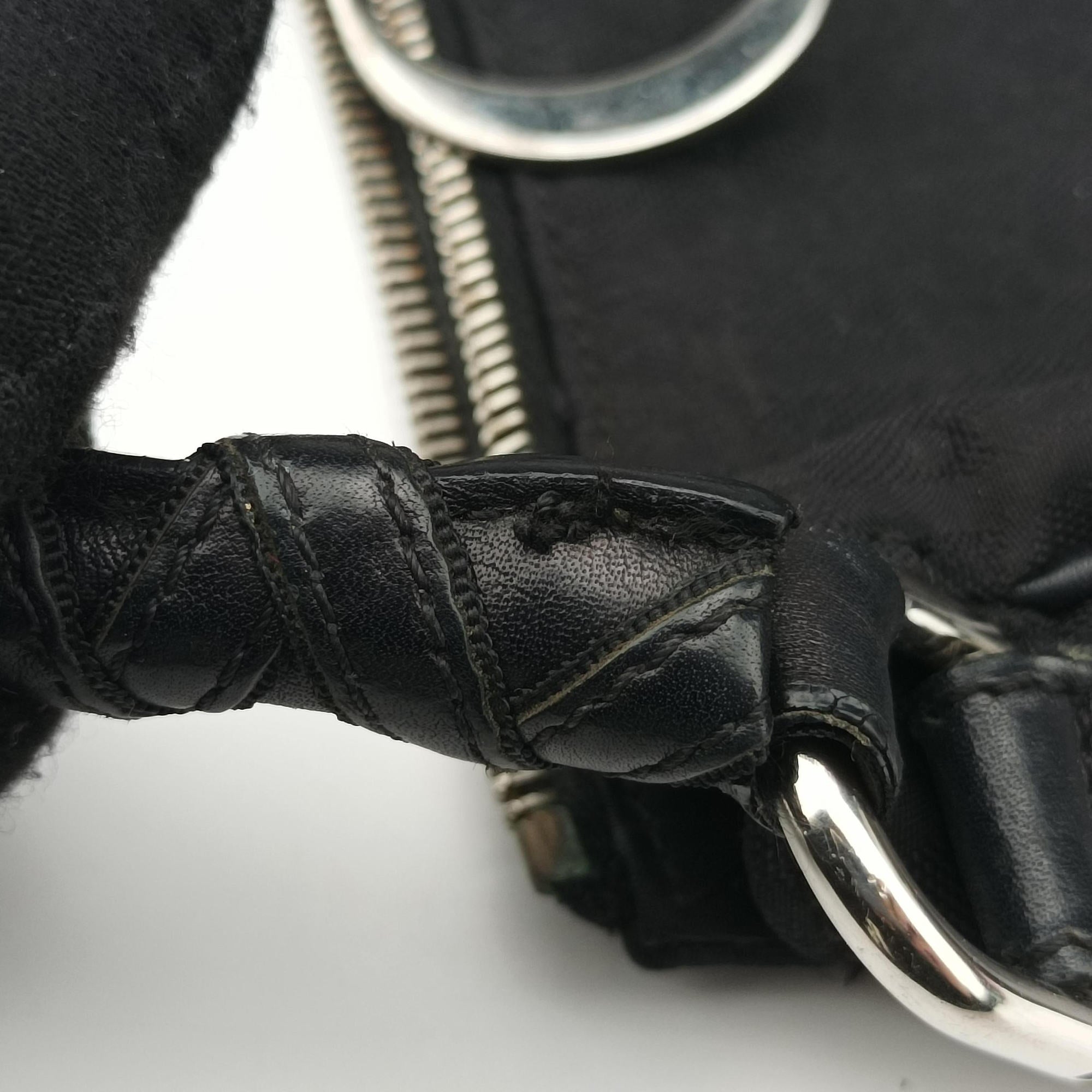 Secondhand Christian Dior Lovely Trotter Black Nylon×Leather  shoulderbag | stylenewstar