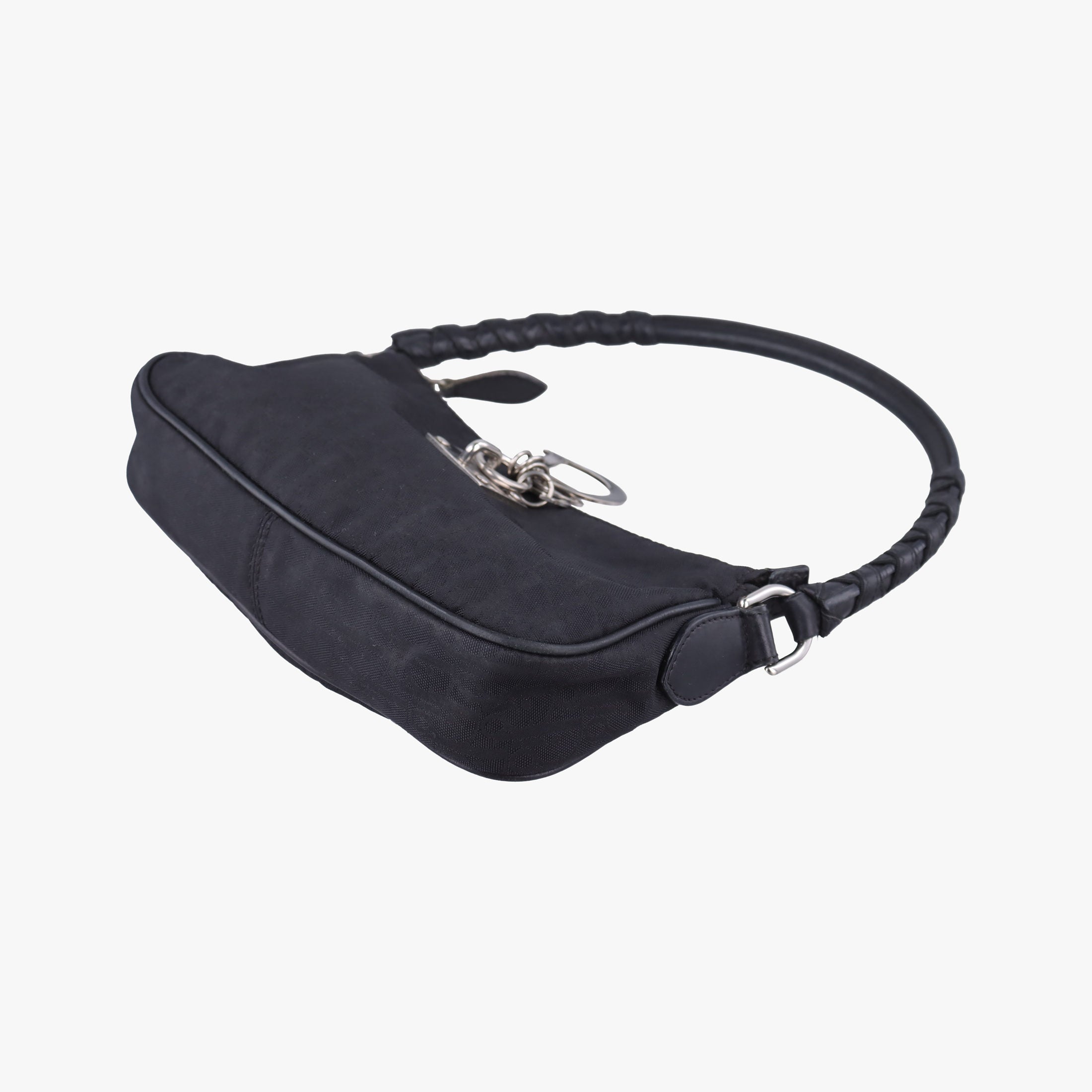 Secondhand Christian Dior Lovely Trotter Black Nylon×Leather  shoulderbag | stylenewstar