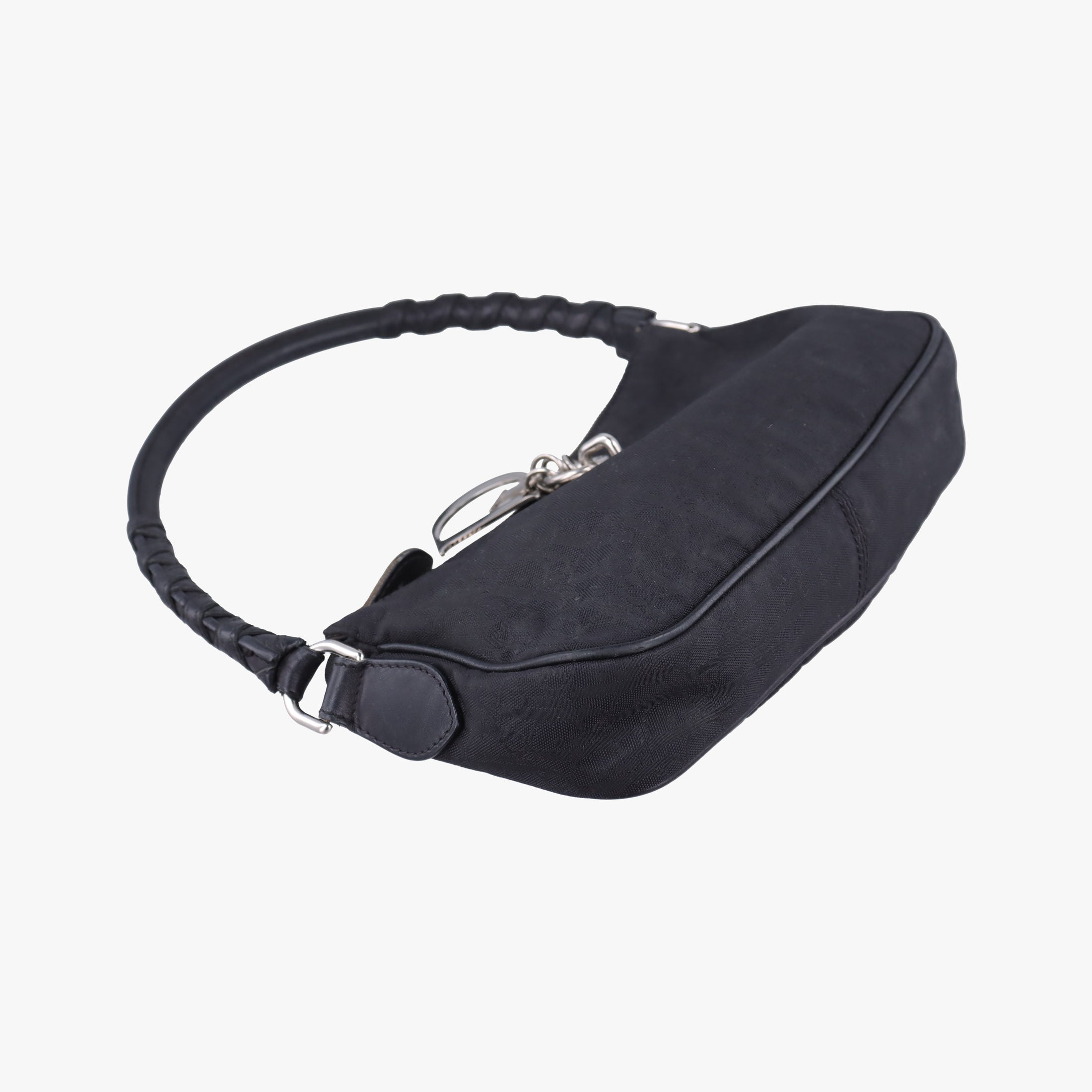 Secondhand Christian Dior Lovely Trotter Black Nylon×Leather  shoulderbag | stylenewstar