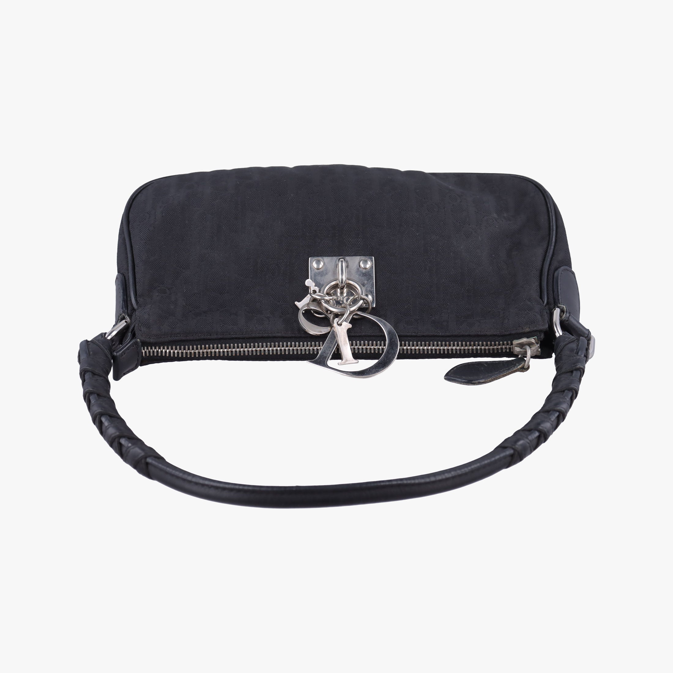 Secondhand Christian Dior Lovely Trotter Black Nylon×Leather  shoulderbag | stylenewstar
