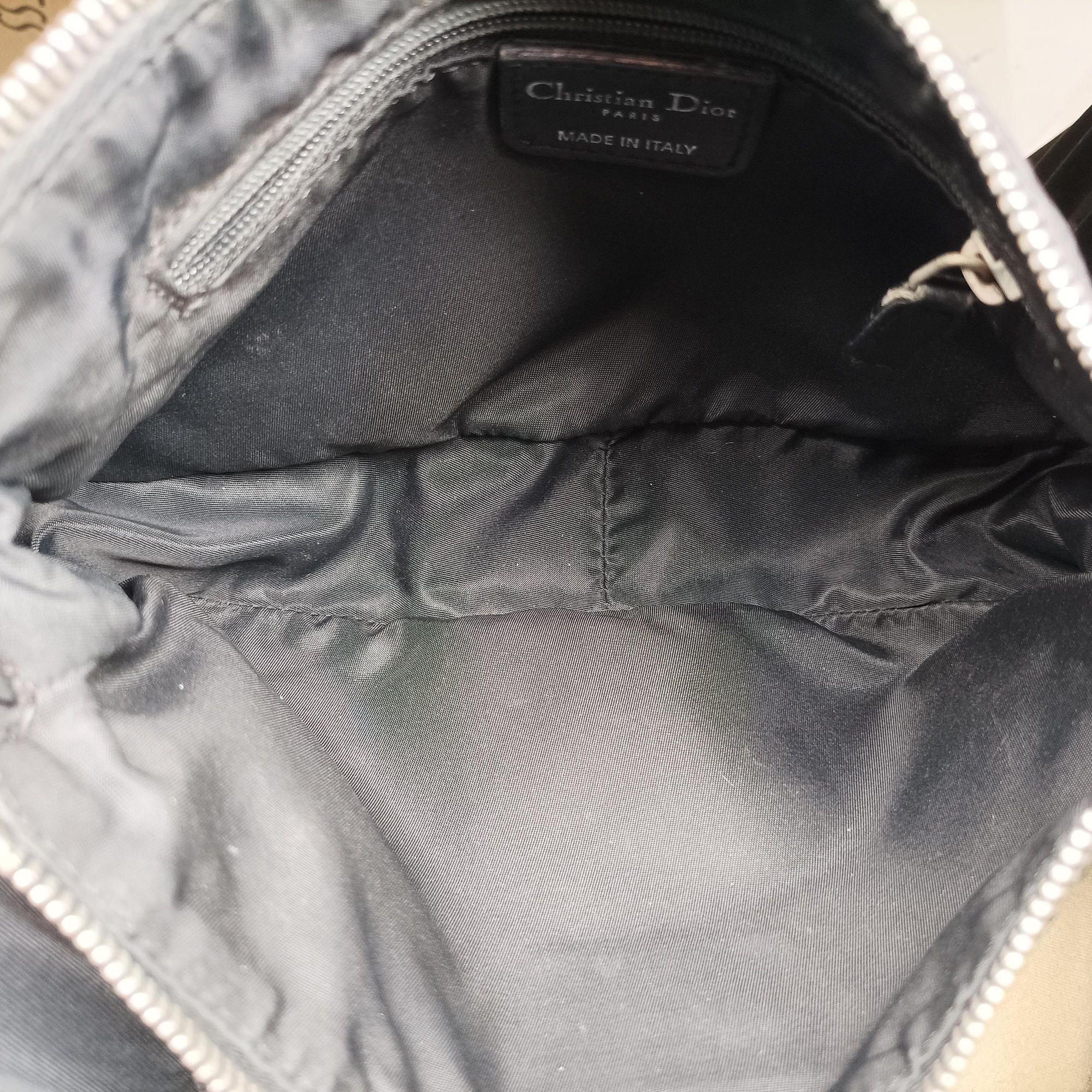Secondhand Christian Dior Lovely Trotter Black Nylon×Leather  shoulderbag | stylenewstar