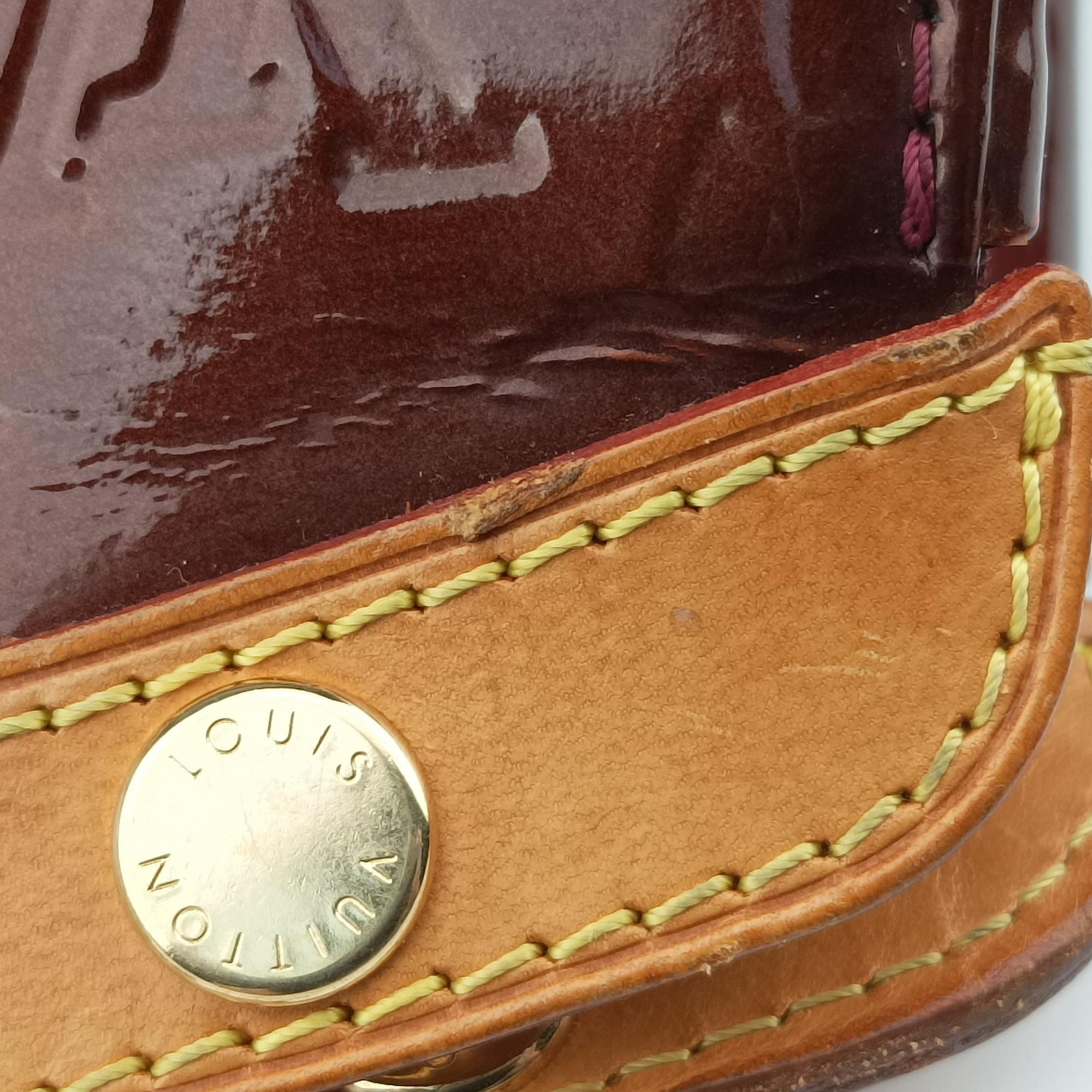 Pre-owned Louis Vuitton Brea MM AMARANTE Vernis M91619 handbag | stylenewstar