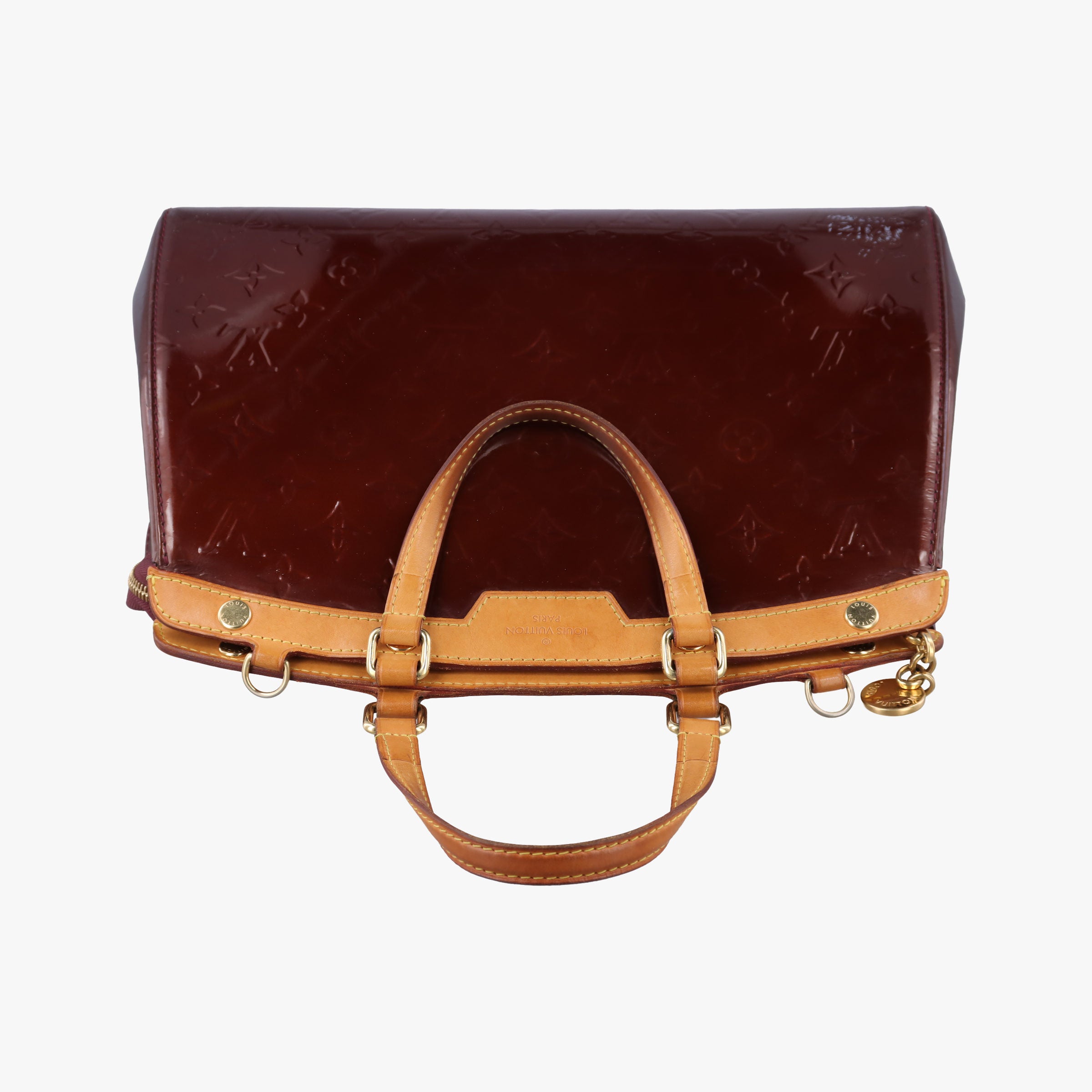 Pre-owned Louis Vuitton Brea MM AMARANTE Vernis M91619 handbag | stylenewstar