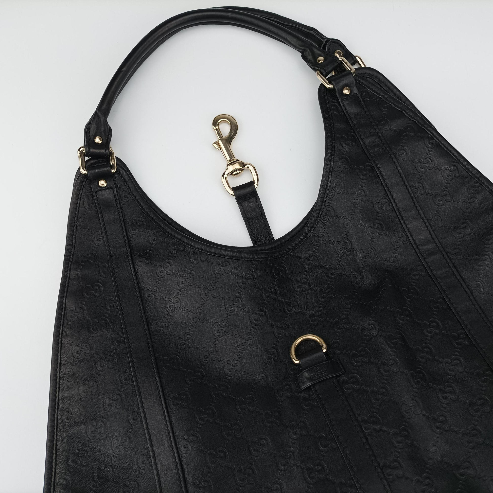 Pre-owned Gucci New Jackie Black Leather 203493 handbag | stylenewstar