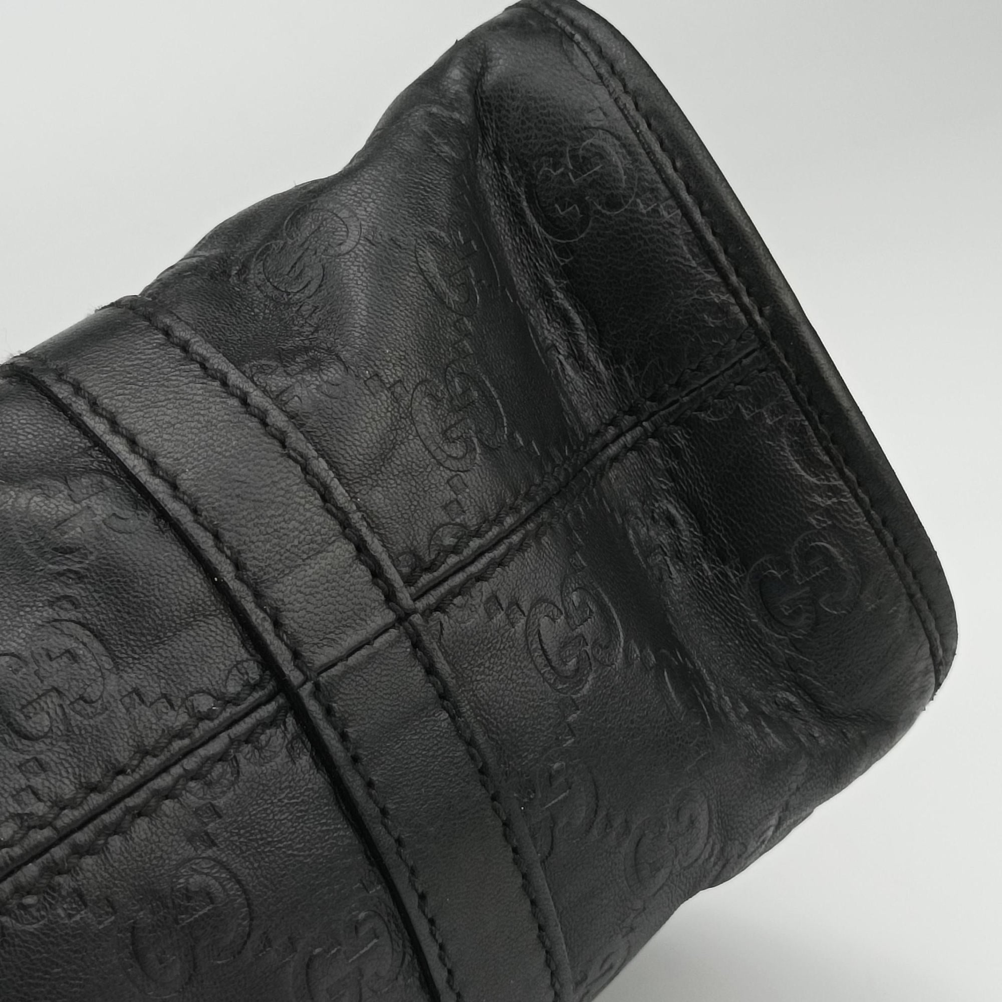 Pre-owned Gucci New Jackie Black Leather 203493 handbag | stylenewstar
