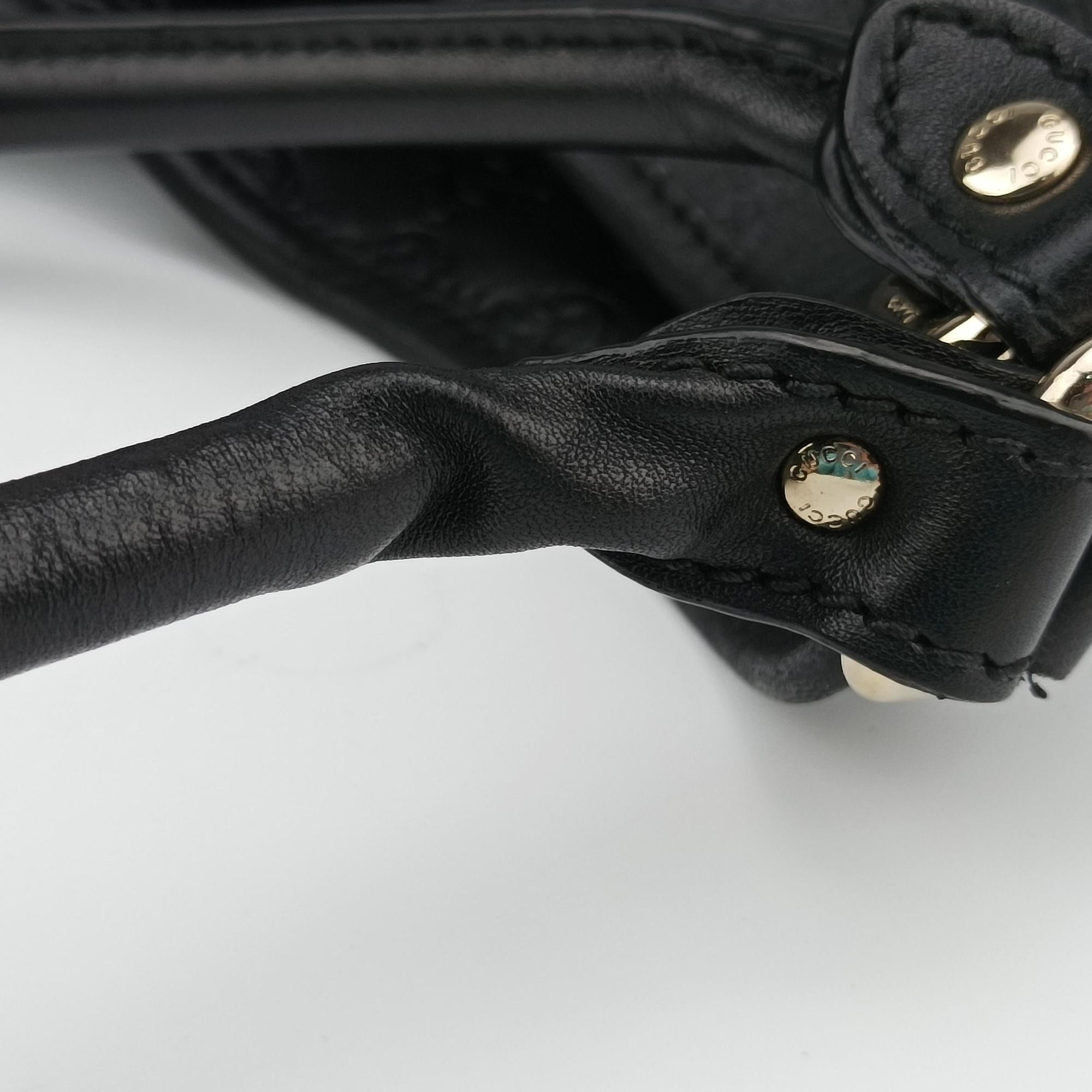 Pre-owned Gucci New Jackie Black Leather 203493 handbag | stylenewstar