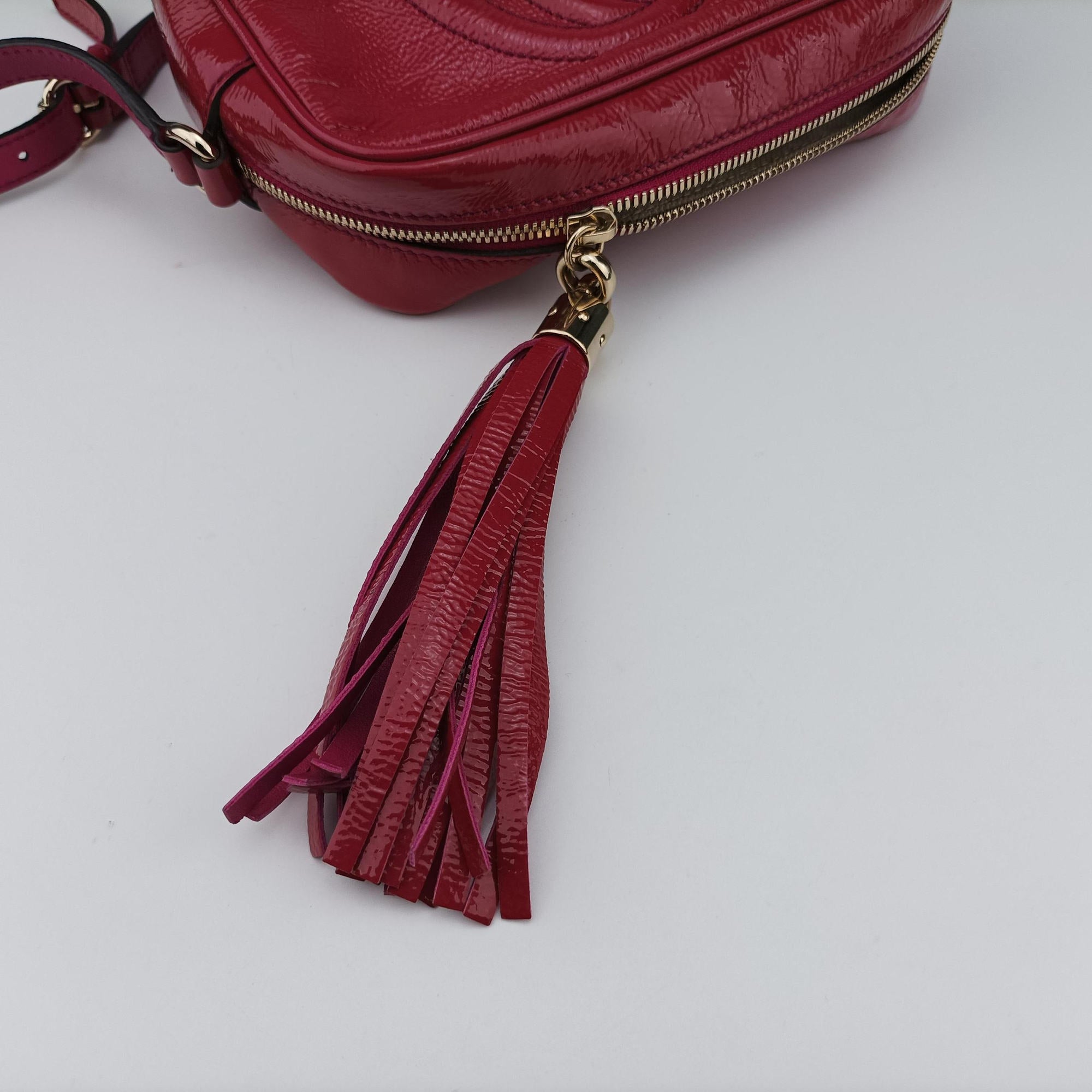 Secondhand Gucci Soho Red Patent 308364 shoulderbag | stylenewstar