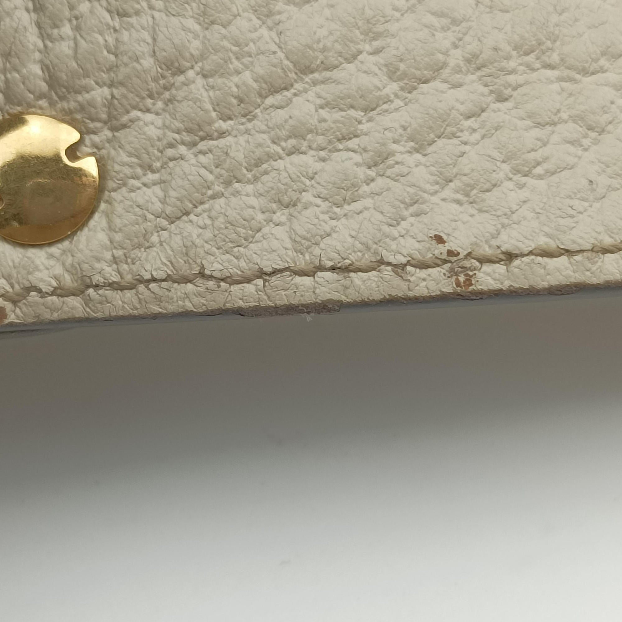 Pre-owned Gucci Bamboo Ring Hobo White Leather 211519 handbag | stylenewstar