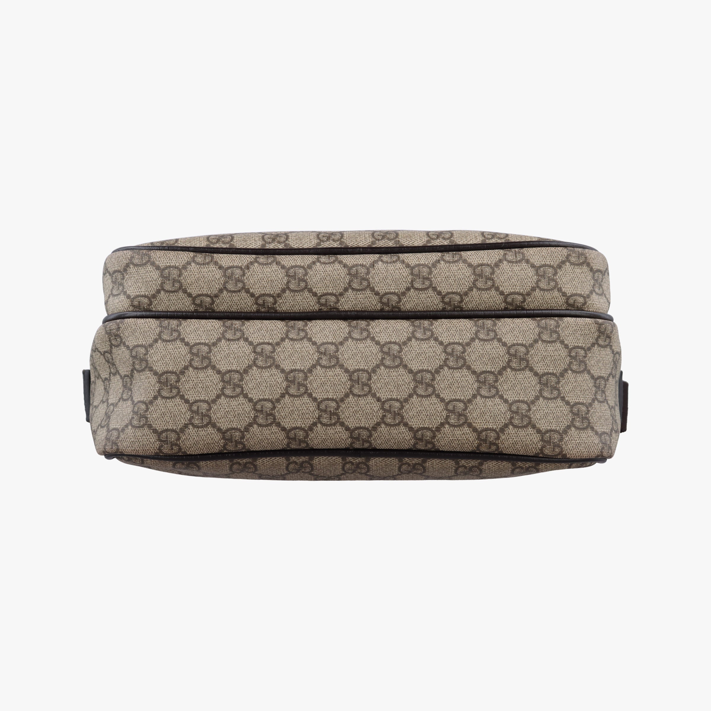 Pre-owned Gucci GG Plus Brownxbeige PVC coated canvasxLeather 114531 shoulderbag | stylenewstar