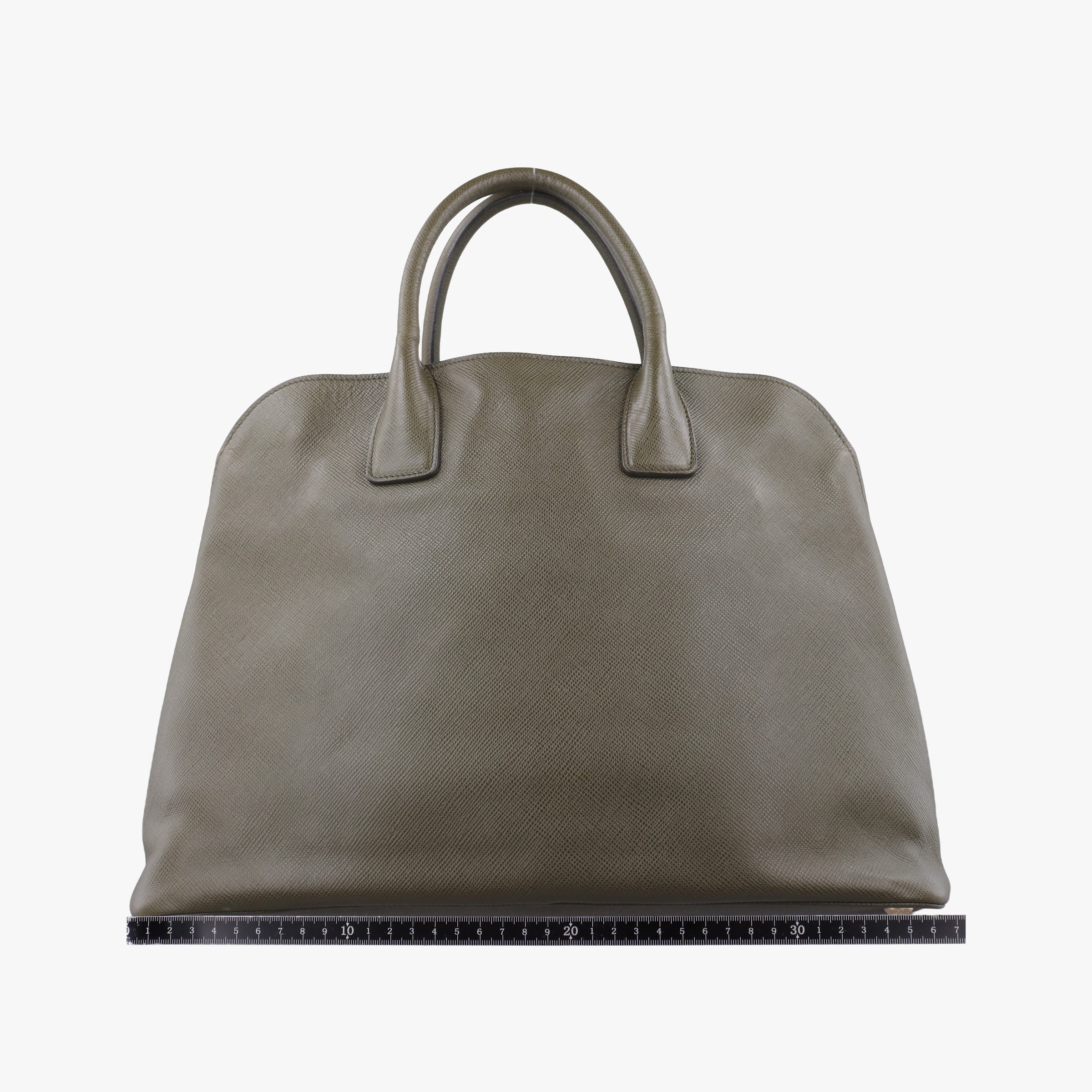 Pre-owned Prada Cuir Open Promenade Satchel Green SAFFIANO Leather  shoulderbag | stylenewstar