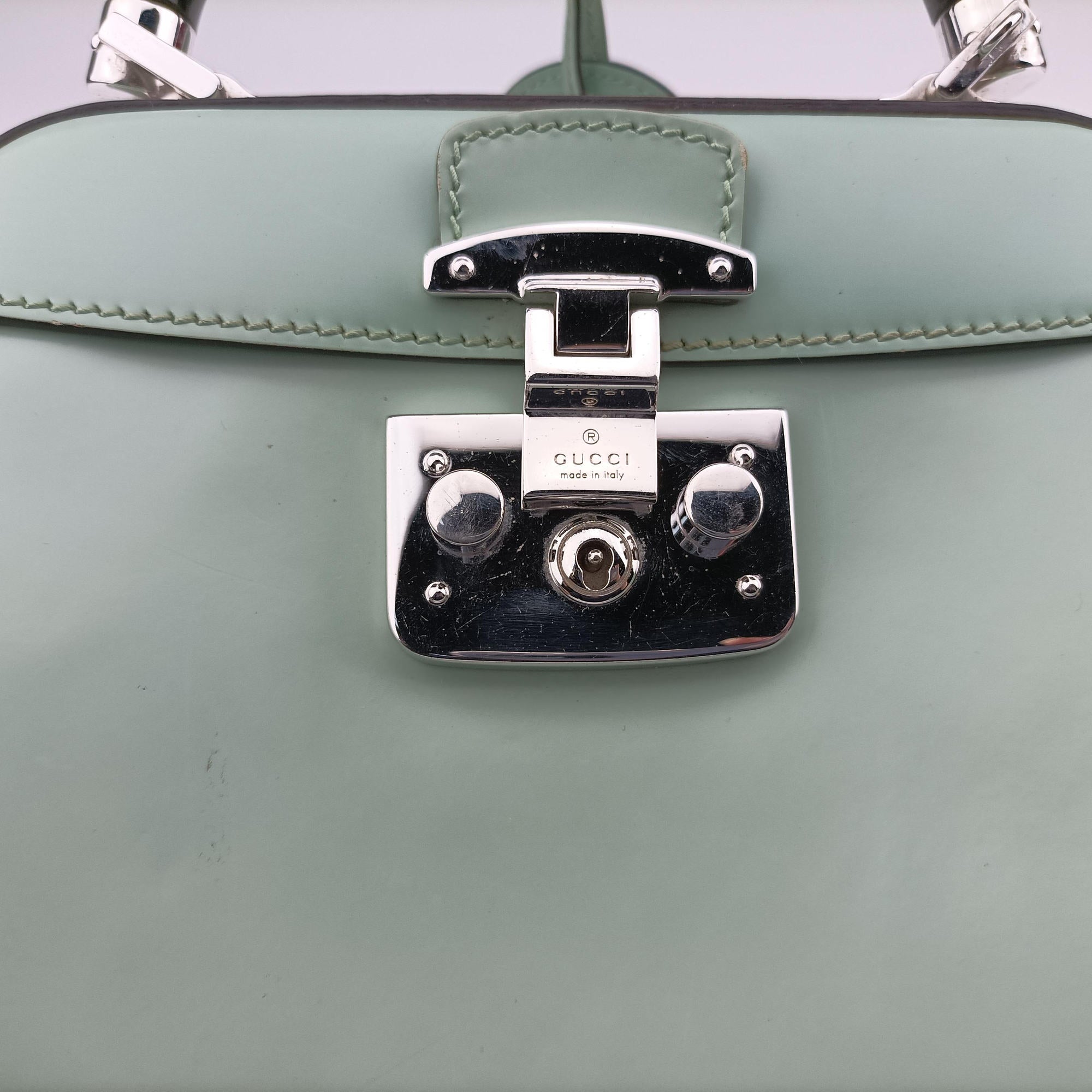 Pre-owned Gucci Bamboo Green Leather 353522 shoulderbag | stylenewstar
