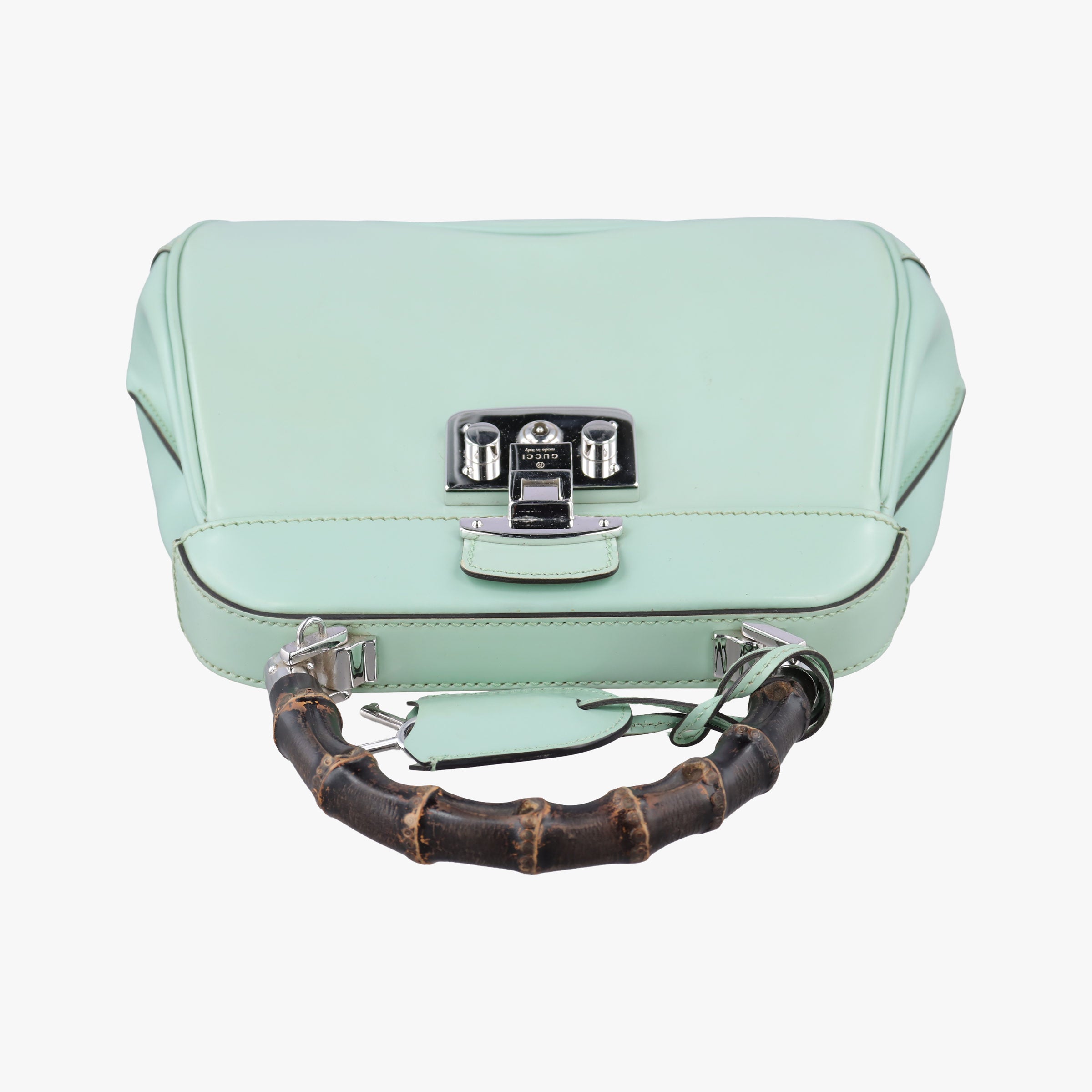 Pre-owned Gucci Bamboo Green Leather 353522 shoulderbag | stylenewstar