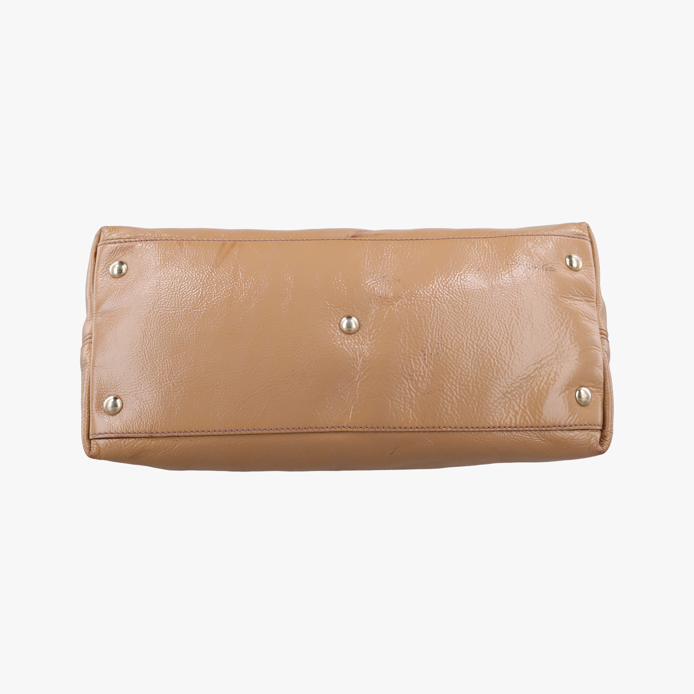 Pre-owned Gucci Soho Beige Patent Leather 308362 shoulderbag | stylenewstar