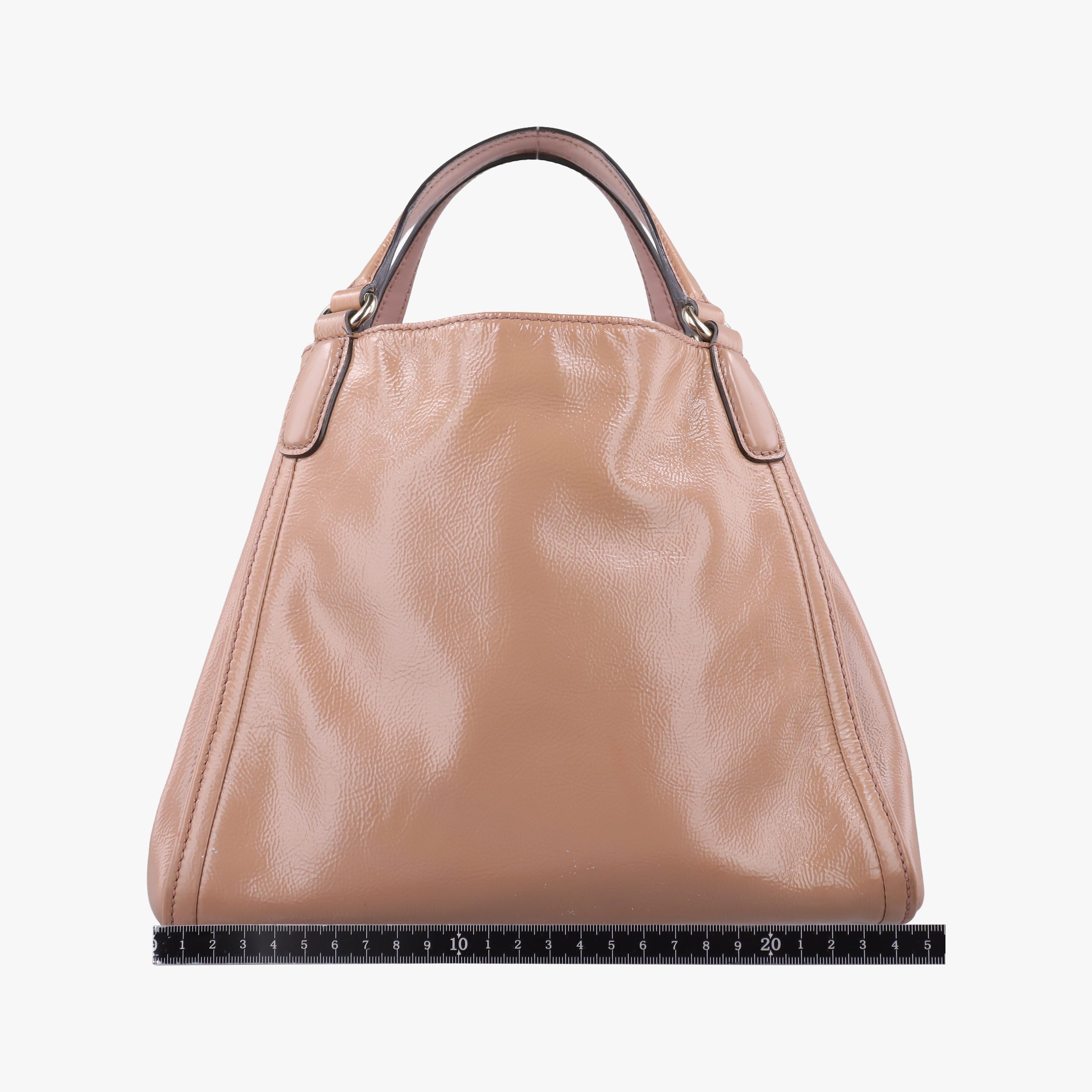 Pre-owned Gucci Soho Beige Patent Leather 282309 shoulderbag | stylenewstar