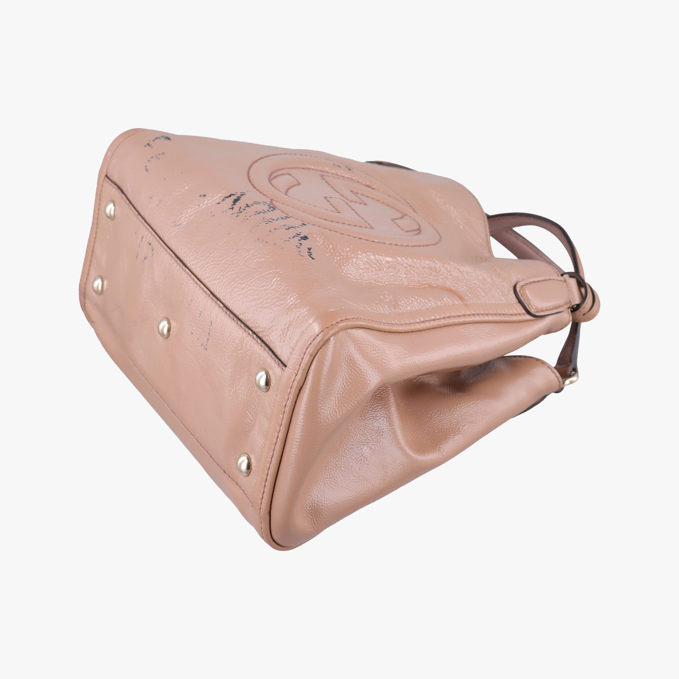 Pre-owned Gucci Soho Beige Patent Leather 282309 shoulderbag | stylenewstar