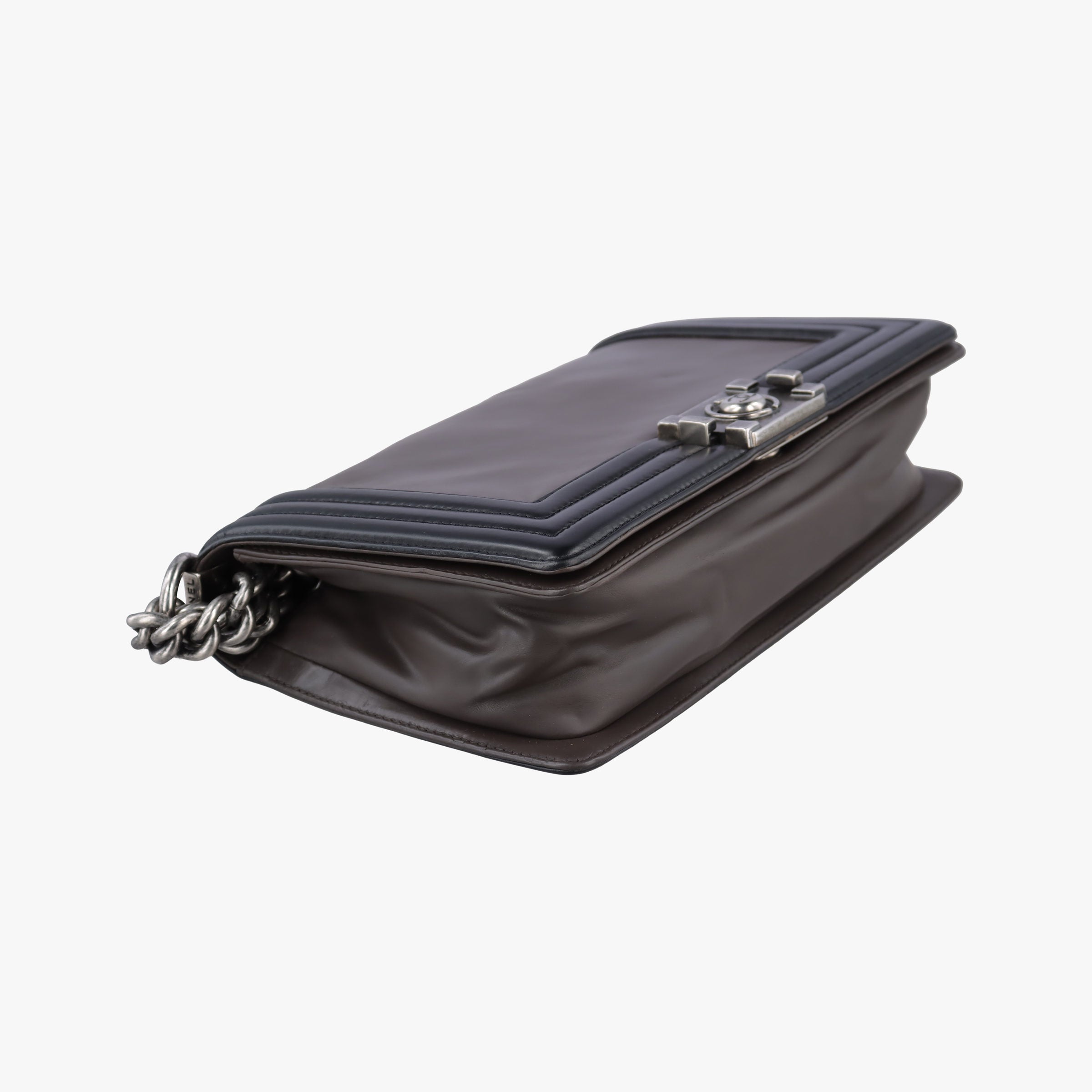 Vintage Chanel BOY CHANEL Black×Brown Leather A66713 shoulderbag | stylenewstar