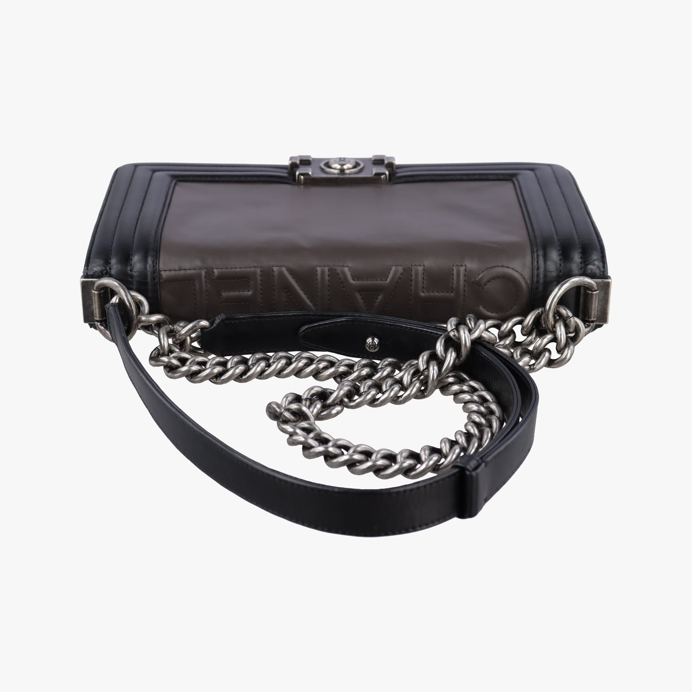 Vintage Chanel BOY CHANEL Black×Brown Leather A66713 shoulderbag | stylenewstar