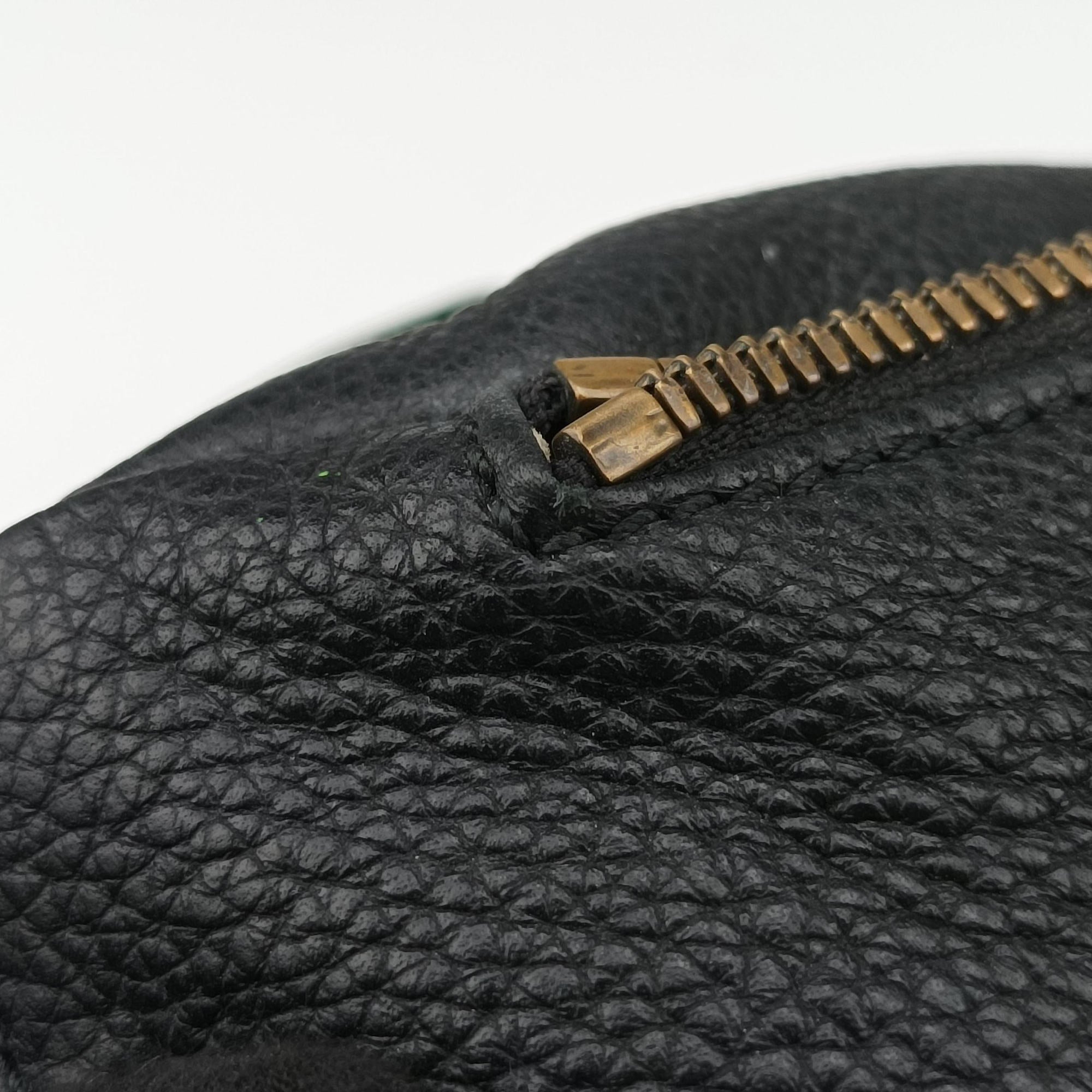Pre-owned Gucci Gucci Print Black Leather 527792 bum bag/waist bag | stylenewstar