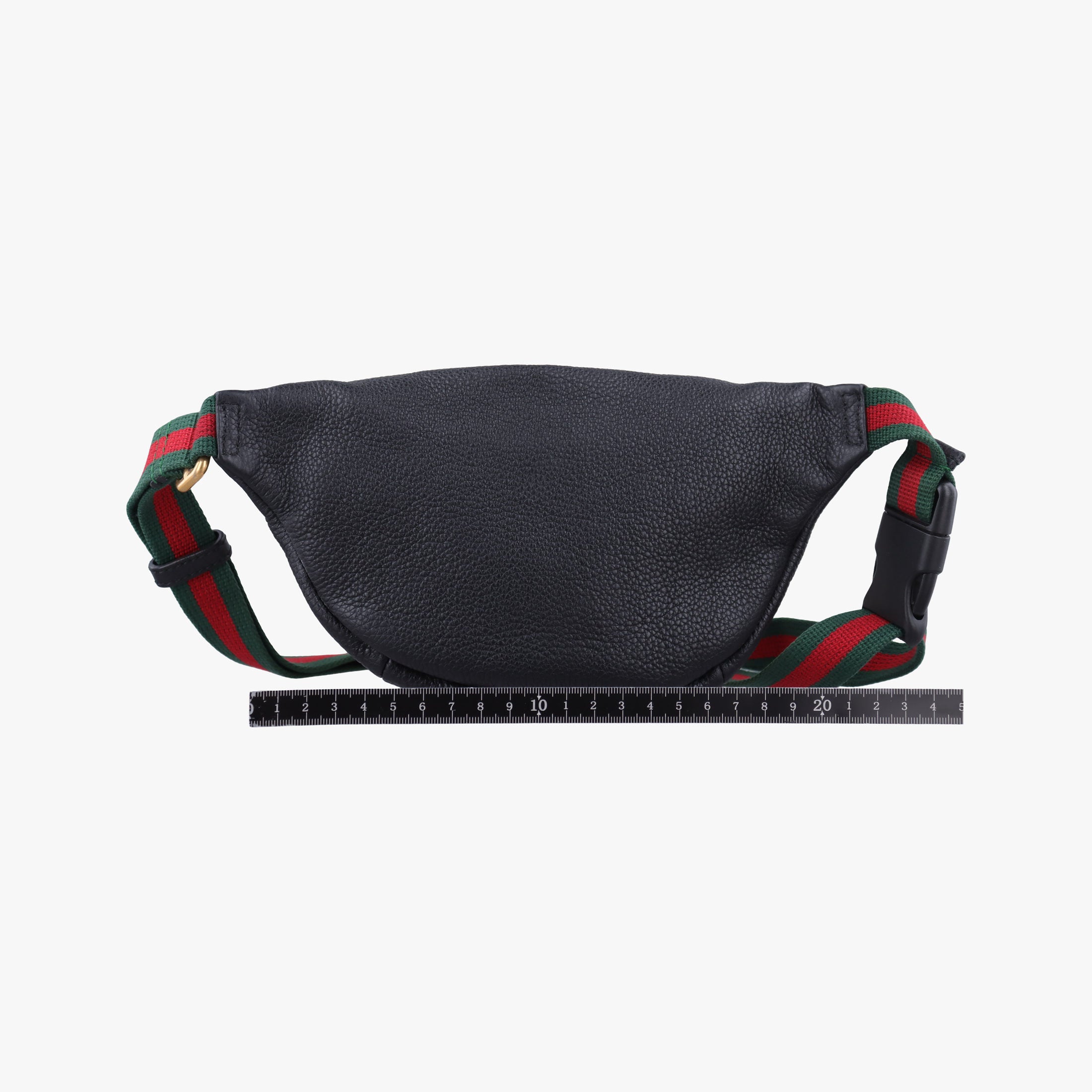 Pre-owned Gucci Gucci Print Black Leather 527792 bum bag/waist bag | stylenewstar