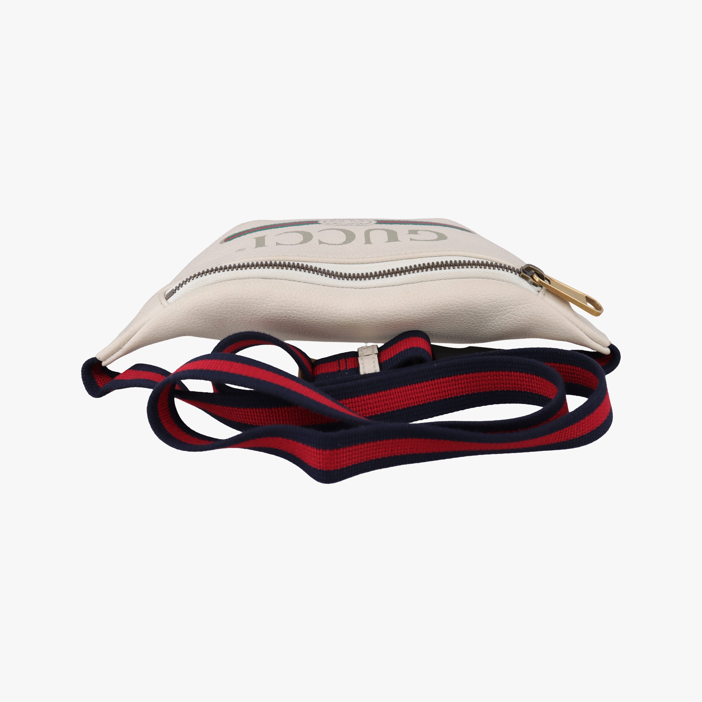 Pre-owned Gucci Gucci print White Leather 527792 bum bag/waist bag | stylenewstar