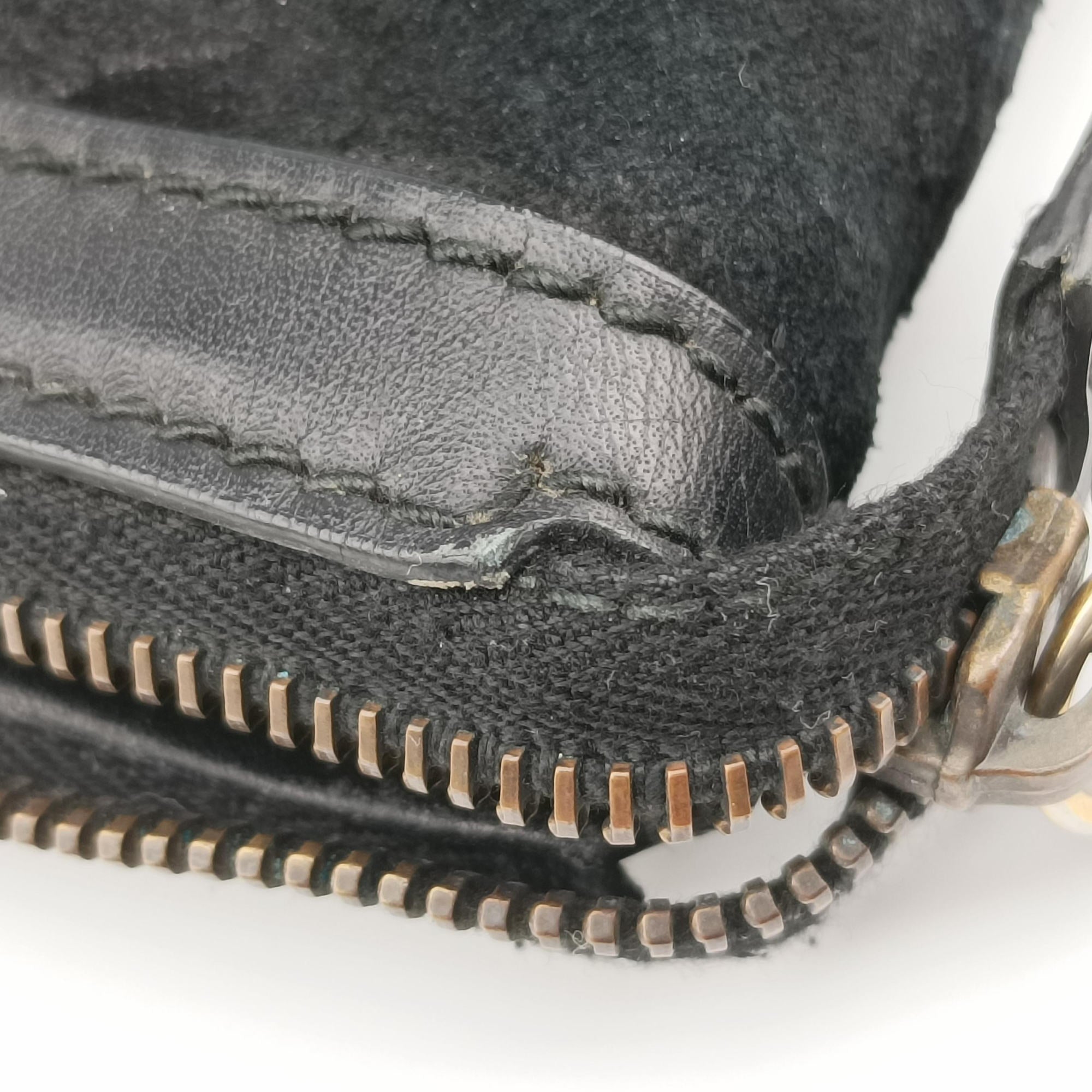Vintage Gucci Goldmark Top Handle Black Suede 303891 handbag | stylenewstar