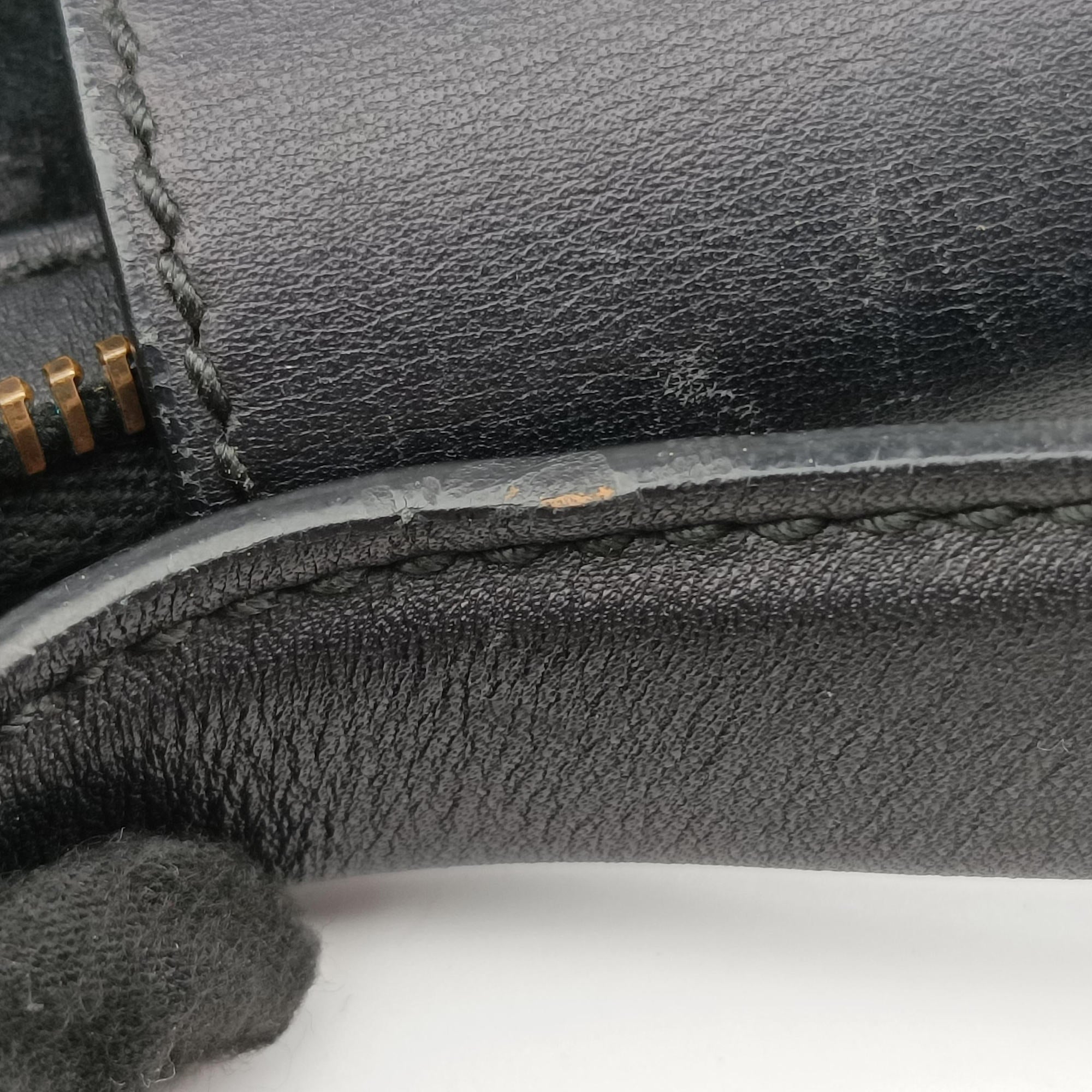 Vintage Gucci Goldmark Top Handle Black Suede 303891 handbag | stylenewstar