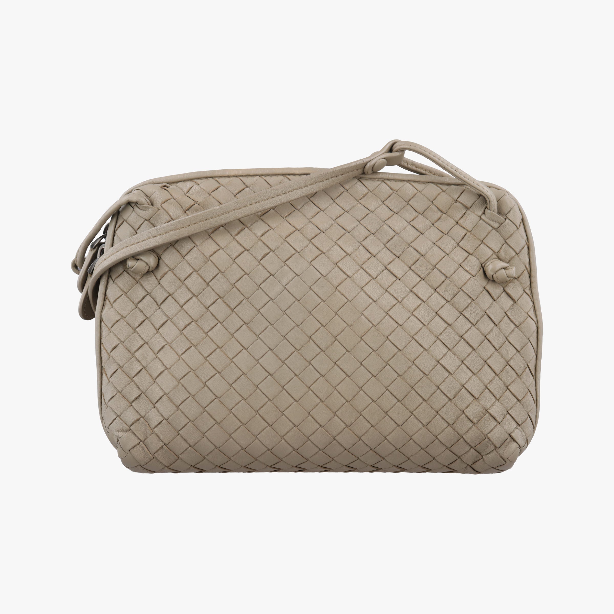 Pre-owned Bottega Veneta Nodini Beige lambskin  shoulderbag | stylenewstar