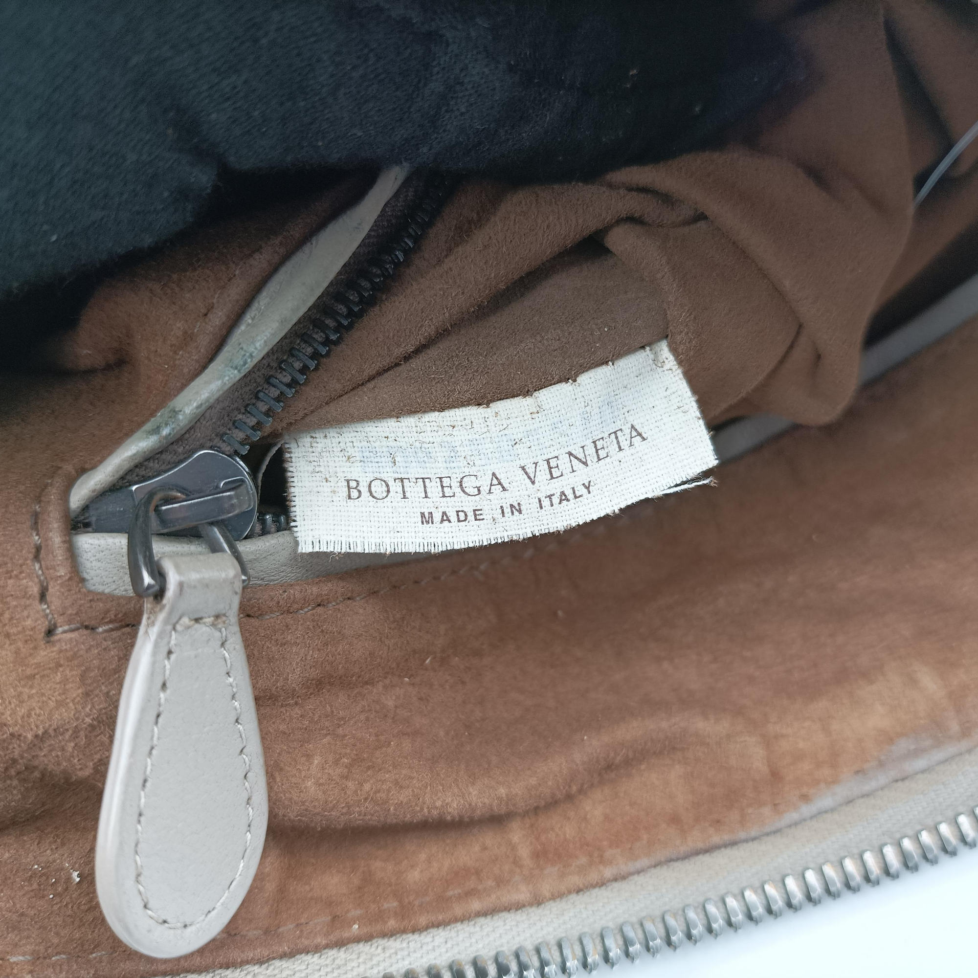 Pre-owned Bottega Veneta Nodini Beige lambskin  shoulderbag | stylenewstar