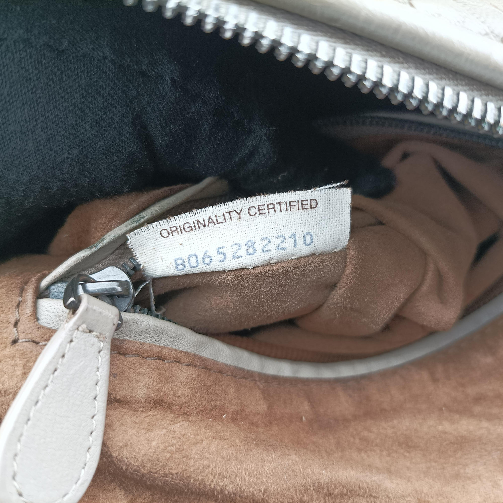 Pre-owned Bottega Veneta Nodini Beige lambskin  shoulderbag | stylenewstar